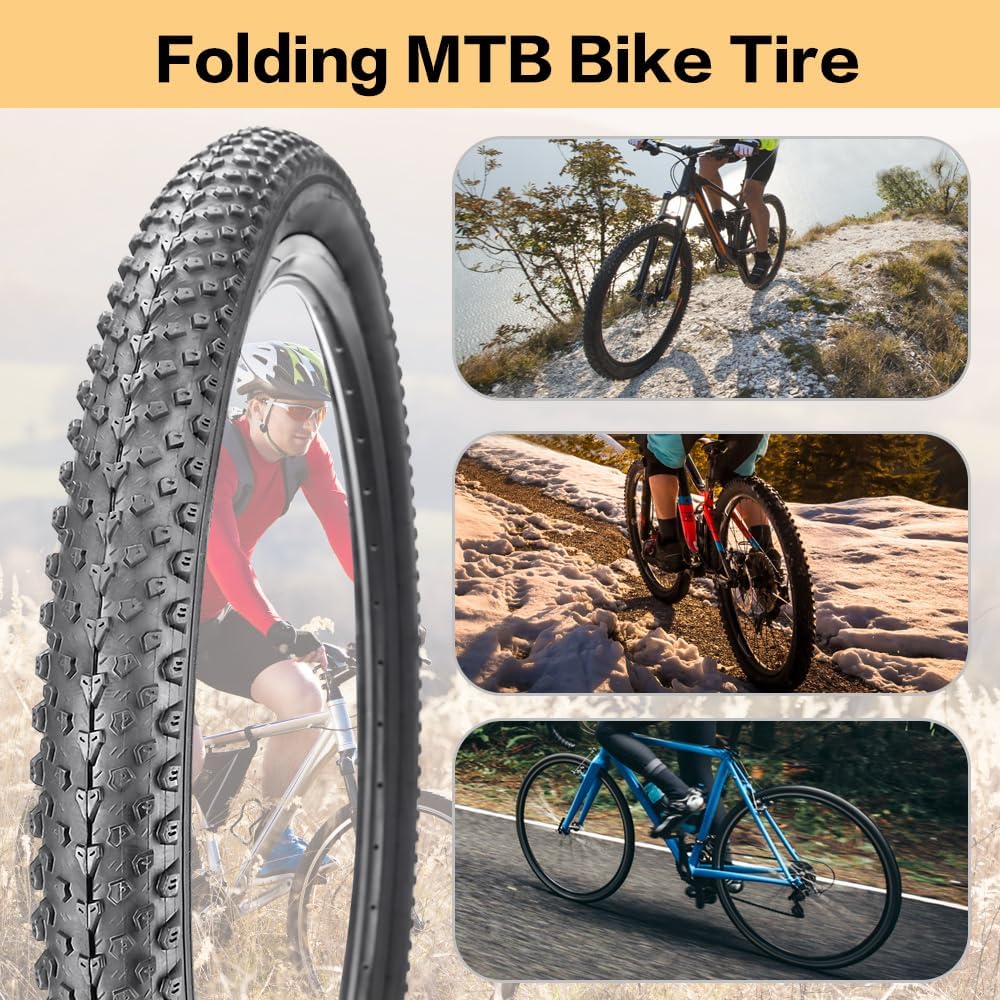 2627.529 X 2.125 Llantas de bicicleta de repuesto plegables para bicicleta de montaña