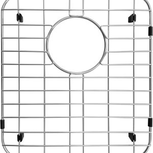 LQS Rejilla para fregadero de cocina, rejilla inferior de fregadero, protector de fregadero de 12 58 x 14 916 pulgadas, drenaje trasero para LQS Rejilla para fregadero de cocina, rejilla inferior de fregadero, protector de fregadero de 12 58 x 14 916 pulgadas, drenaje trasero para