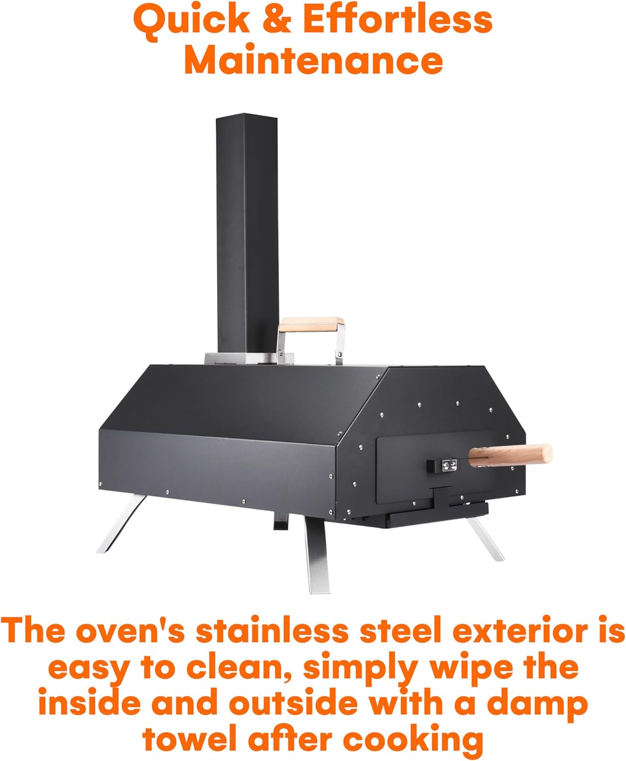 Zorestar Horno de pizza al aire libre – Horno de pizza ligero de acero inoxidable – Máquina de pizza portátil ideal para cocina al aire libre o