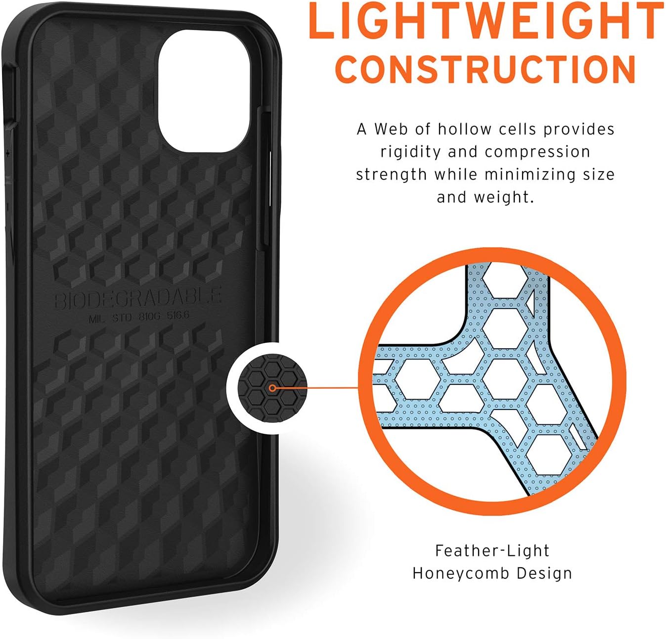 URBAN ARMOR GEAR UAG-IPH19MO-BK Shockproof Case for iPhone 11 (6.1 inch) Outback (Uses Environmentally Friendly Materials), Black