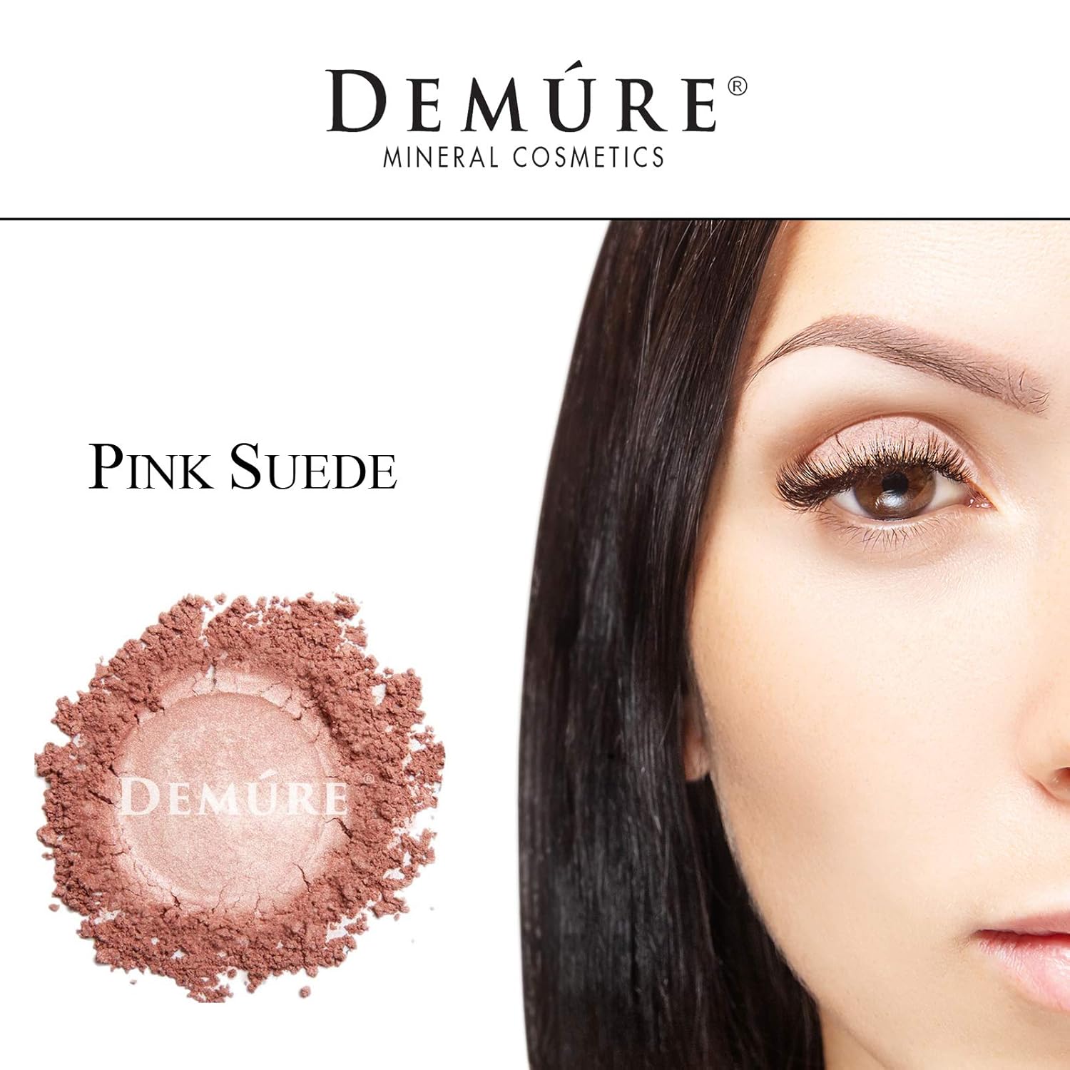 Maquillaje mineral (ante rosa) sombra de ojos, sombra de ojos brillante, polvo suelto, sombra de ojos con purpurina, maquillaje orgánico, maquillaje