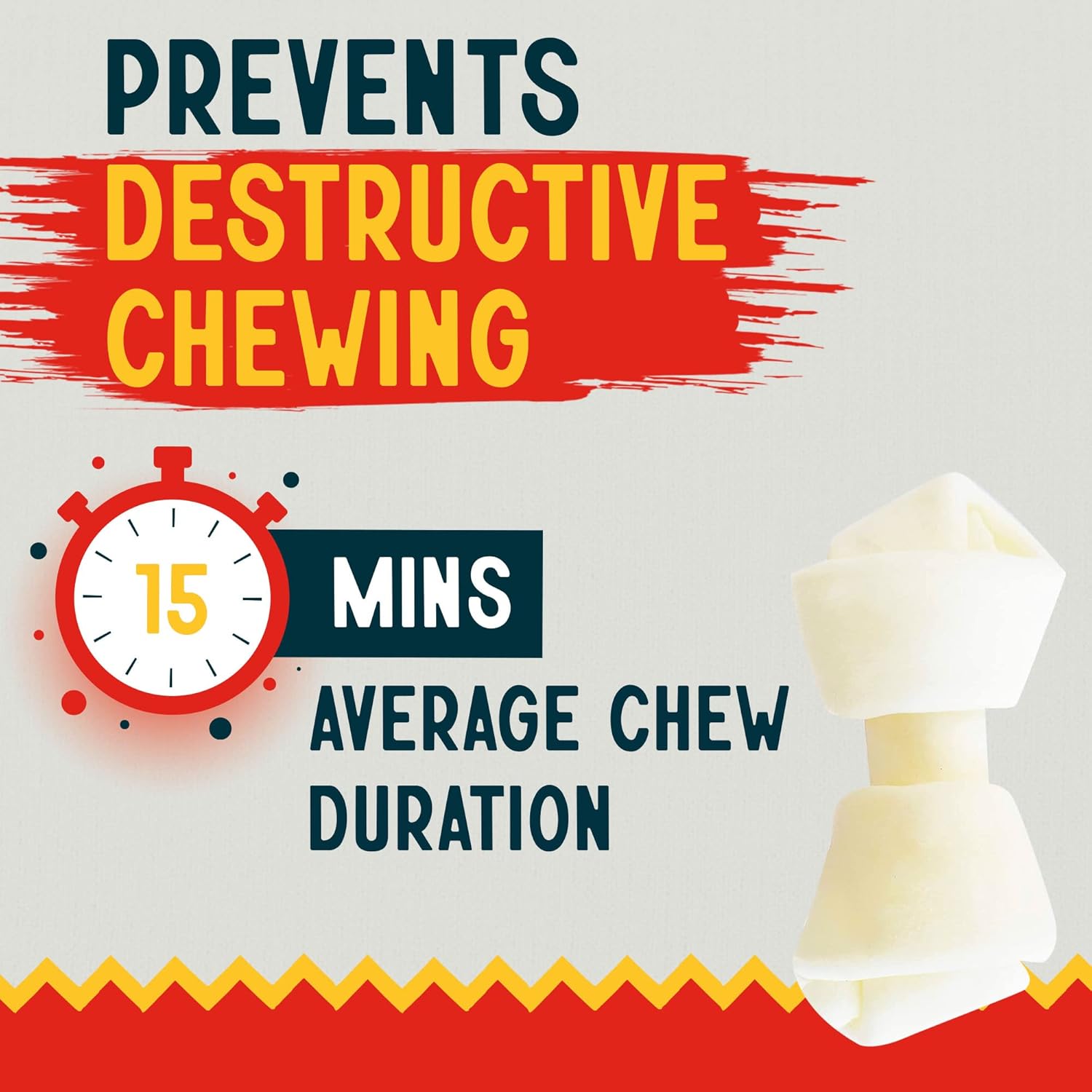 Canine Chews Mini huesos de cuero crudo anudados de 2-3 pulgadas para perros pequeños, golosinas naturales para perros masticables (paquete de 8)