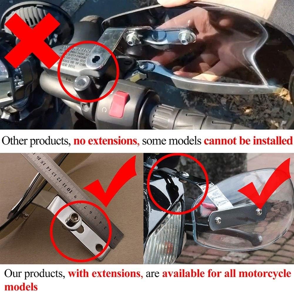 Protector de mano acrílico para motocicleta, accesorios para Kawasaki Zx10r 2016 Vulcan S 650 Z650 Ninja 300 Er6f Versys 650 Decoración de marco de