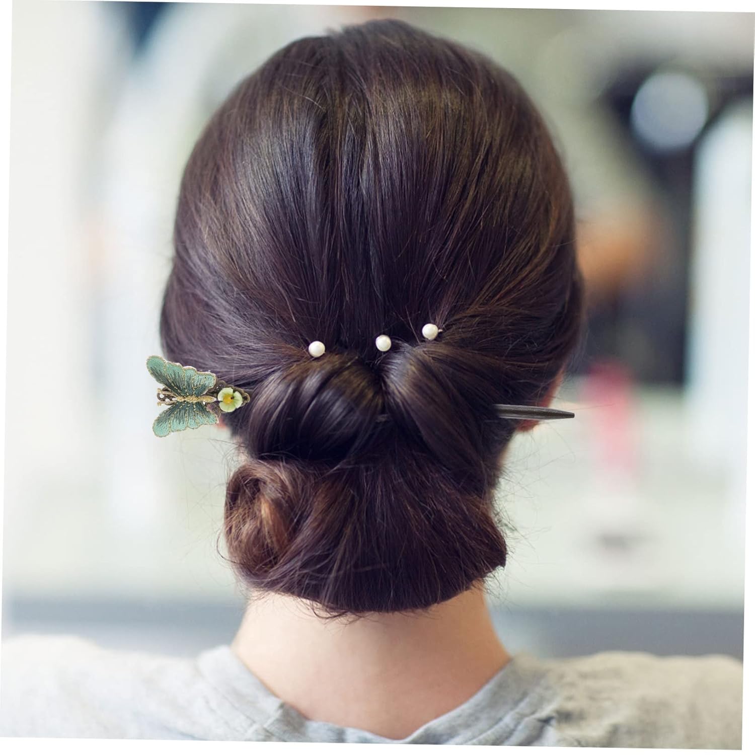 Beavorty Pasadores de diamantes de imitación para mujer, palillos de pelo para mujer, pinzas para el cabello para mujeres, palillos de pelo de