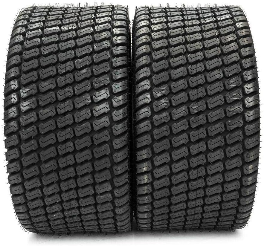 TUFFIOM Juego de 2 neumáticos para cortacésped 24×12.00-12, neumáticos de césped 4PR para césped y jardín para tractor de jardín, cortacésped, sin