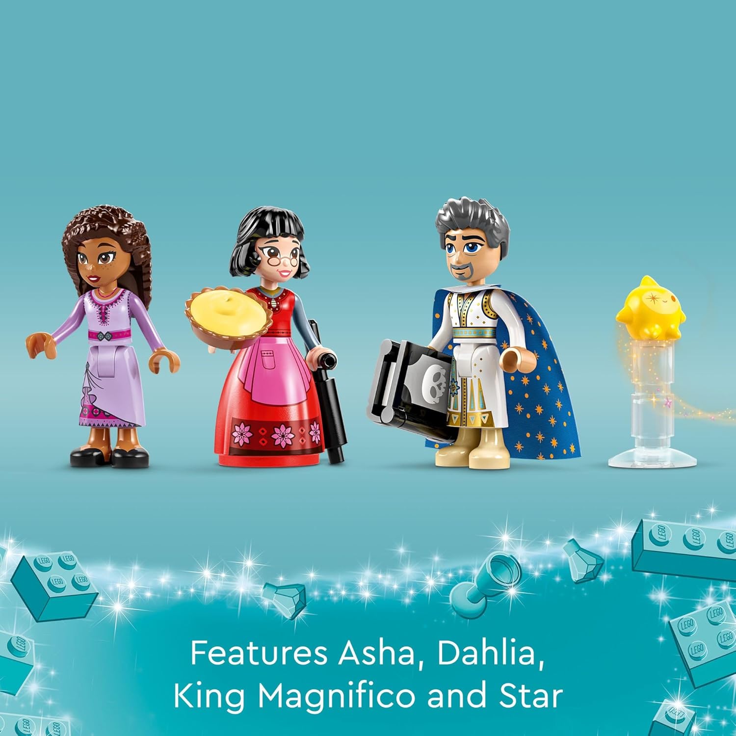 LEGO Disney Wish King Magnifico’s Castle 43224 – Juego de juguetes de construcción, un juego coleccionable para niños de 7 años en adelante para