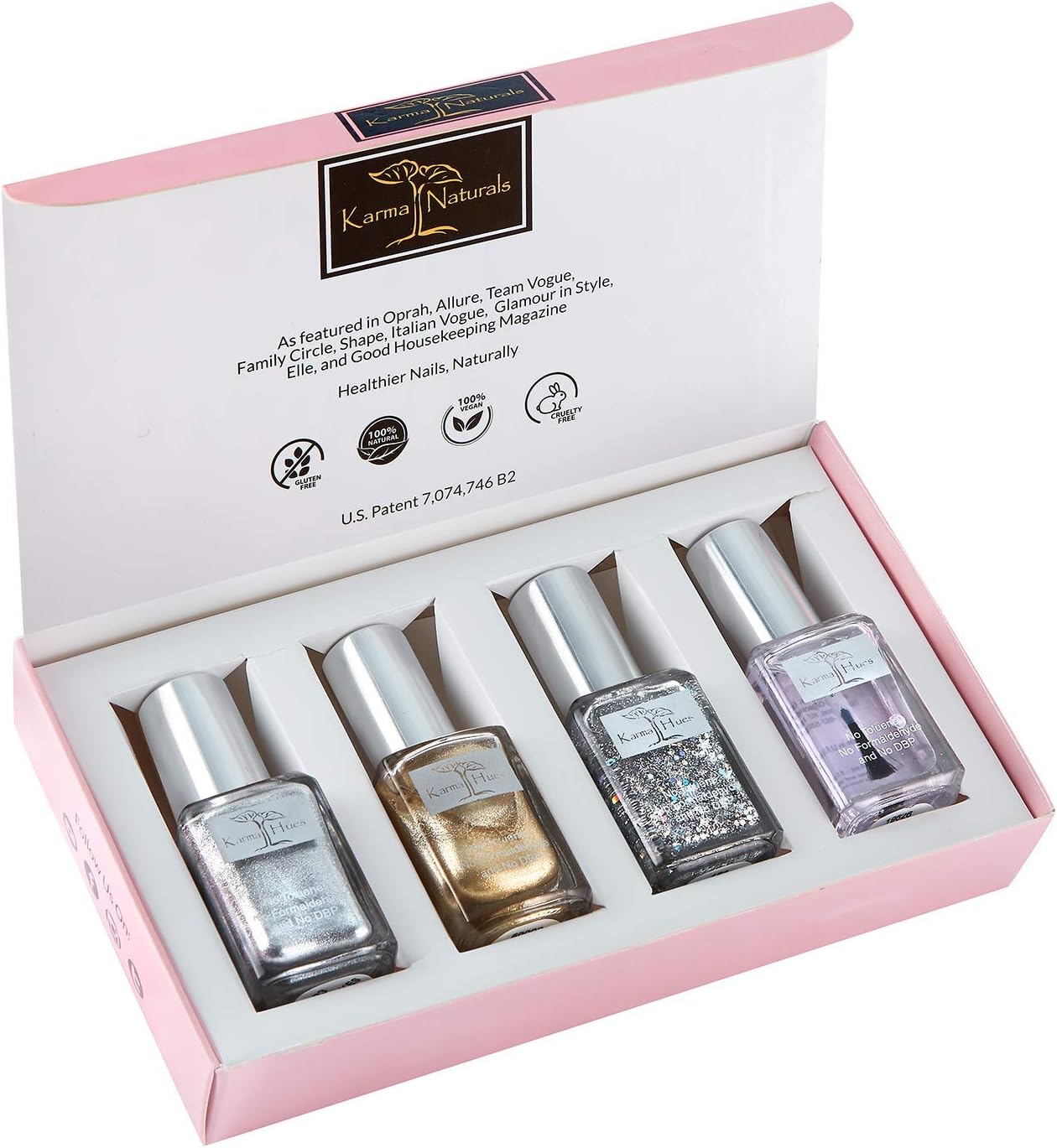 Karma Organic Hermoso juego de esmaltes de uñas naturales, no tóxico, pintura de uñas vegana y libre de crueldad animal