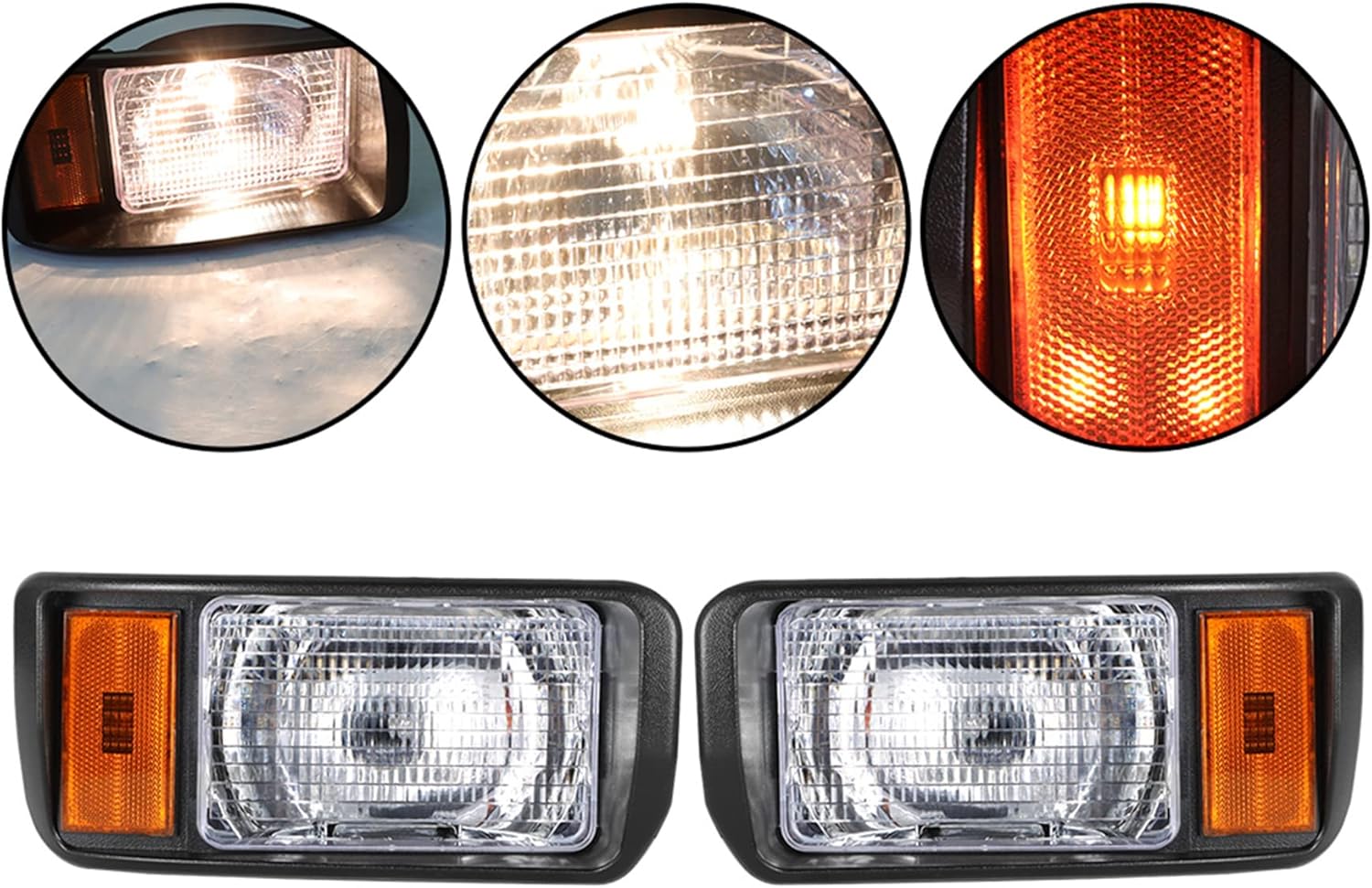 Faros delanteros para carrito de golf 101988001 101988002 Reemplazo para Club Car DS Gas Electric Model Golf Carts 1993 en adelante