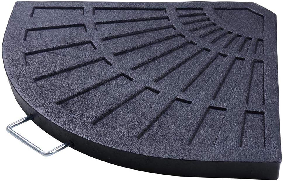 Yescom YES0364 – Soporte de base de resina en forma de abanico de 54 libras, 19 pulgadas, color negro para sombrilla de patio al aire libre (paquete