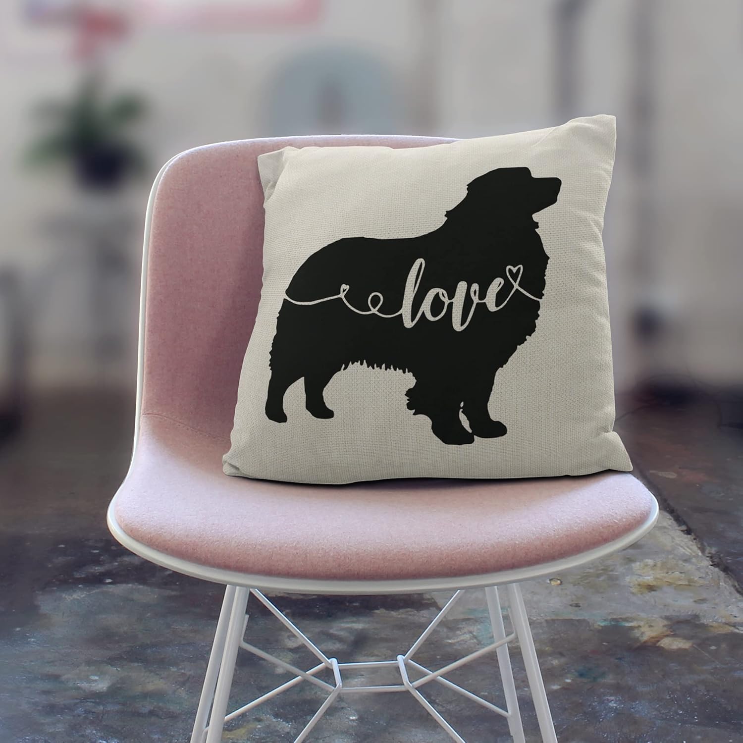 M-Qizi Fundas de almohada de pastor australiano, regalos de pastor australiano, 18 x 18 pulgadas, funda de almohada decorativa para perros, regalos