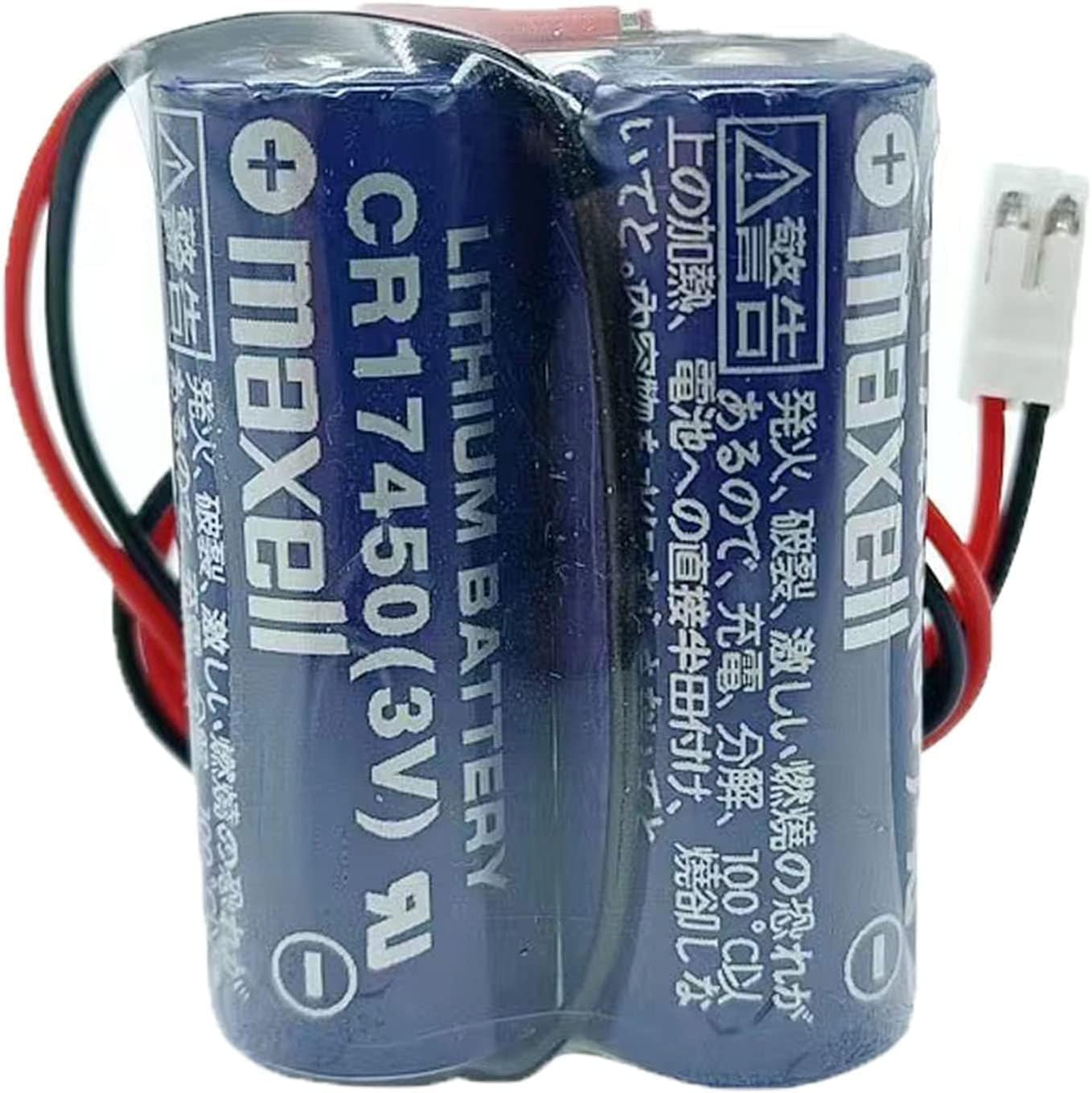 HMH – Paquete de 2 baterías CR17450-2WK27 3V 2600mAh D80UB016170 para batería Mazak 2CR17450