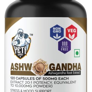 Ashwagandha orgánica 500 mg  120 cápsulas veganas extracto de raíz de Ashwagandha orgánico puro  Alivio del estrés, potenciador del estado de ánimo Ashwagandha orgánica 500 mg  120 cápsulas veganas extracto de raíz de Ashwagandha orgánico puro  Alivio del estrés, potenciador del estado de ánimo