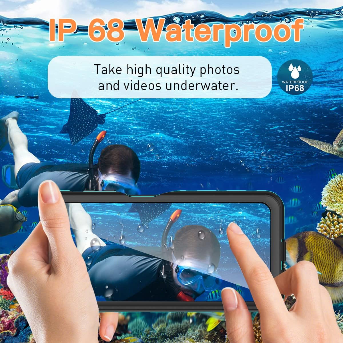 AICase Funda impermeable para Samsung Galaxy A14 5G, transparente, a prueba de agua, a prueba de golpes, a prueba de polvo, a prueba de nieve,