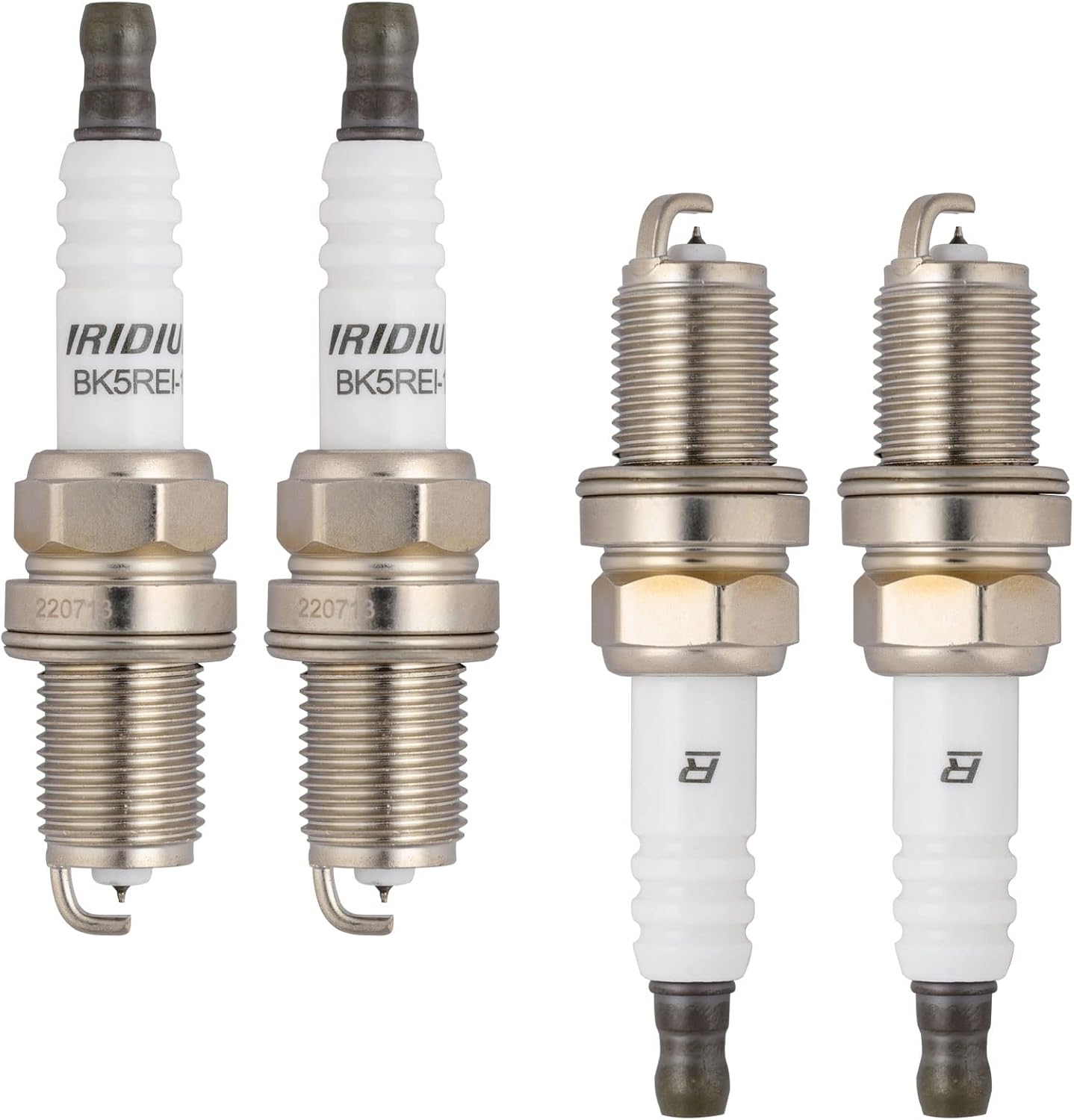 Bujía de iridio 4 PCS BKR5EGP 7090 BKR5EIX11 5464 Compatible con ACURA CHEVROLET CHRYSLER DODGE FORD GEO HONDA HUYNDAI INFINITI ISUZU JAGUAR KIA