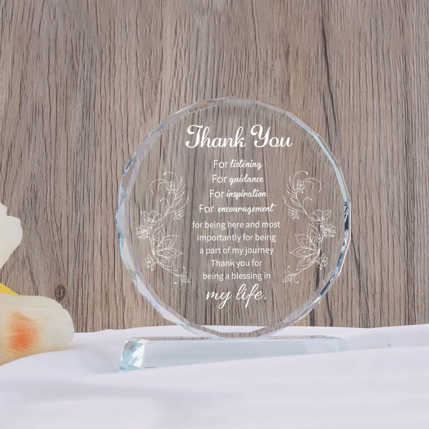 Uniquilling Regalos de agradecimiento, regalos de agradecimiento de cristal grabados para mujereshombres, regalos de oficina para compañeros de