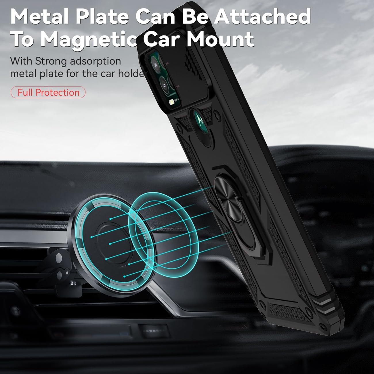 Yodueiv Funda para Moto G Stylus 5G 2021Motorola G Stylus 5G 2021 XT2131 con protector de pantalla de vidrio templado y funda para cámara