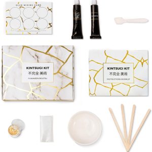 Kit de reparación Kintsugi  Reparación de cuencos de cerámica con kit Kintsugi pegamento de resina en polvo dorado, trae arte japonés a tu hogar Kit de reparación Kintsugi  Reparación de cuencos de cerámica con kit Kintsugi pegamento de resina en polvo dorado, trae arte japonés a tu hogar