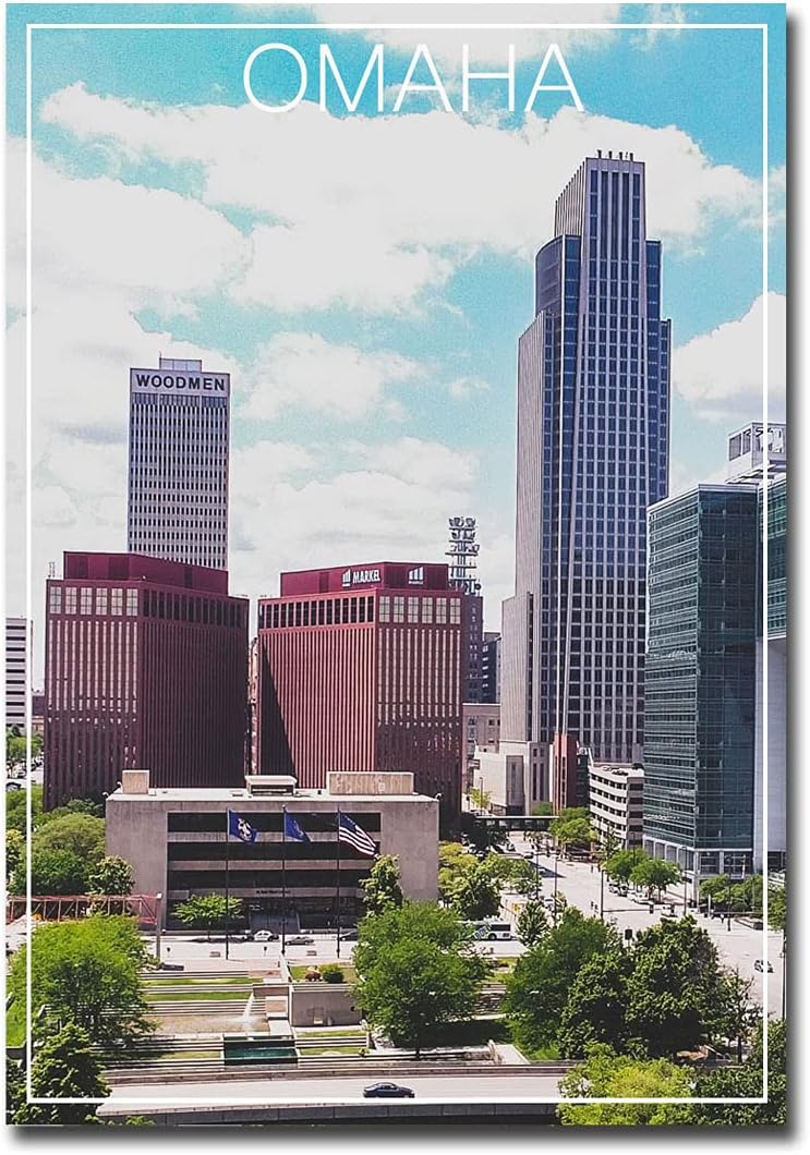 Imán para nevera de Omaha City, Nebraska Estados Unidos, tamaño 2.5″ x 3.5″