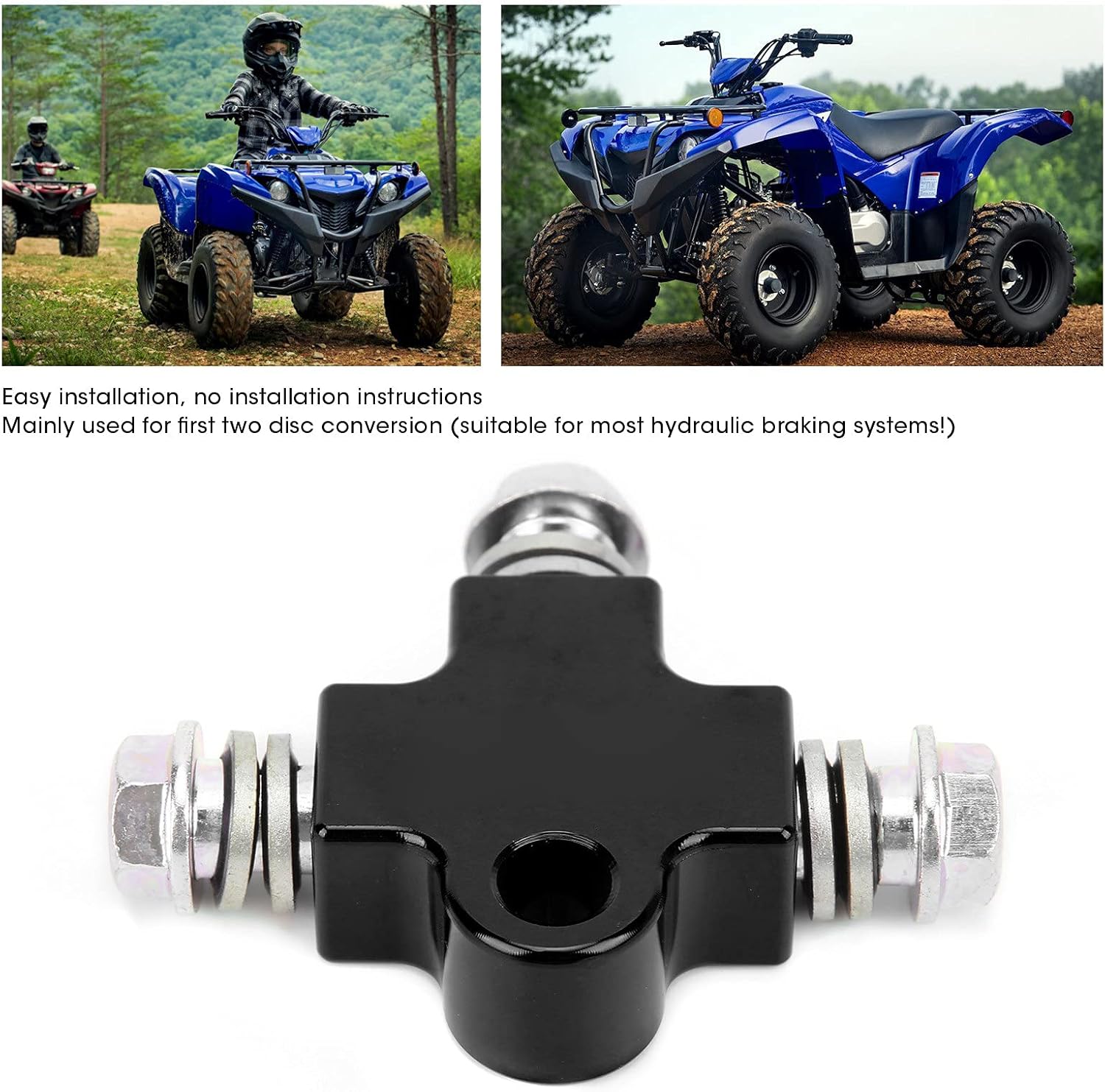 Aramox Línea de freno hidráulico para motocicleta, conector de manguera en T, adaptador de 3 vías, acoplamiento de conector en T, manguera de tubo
