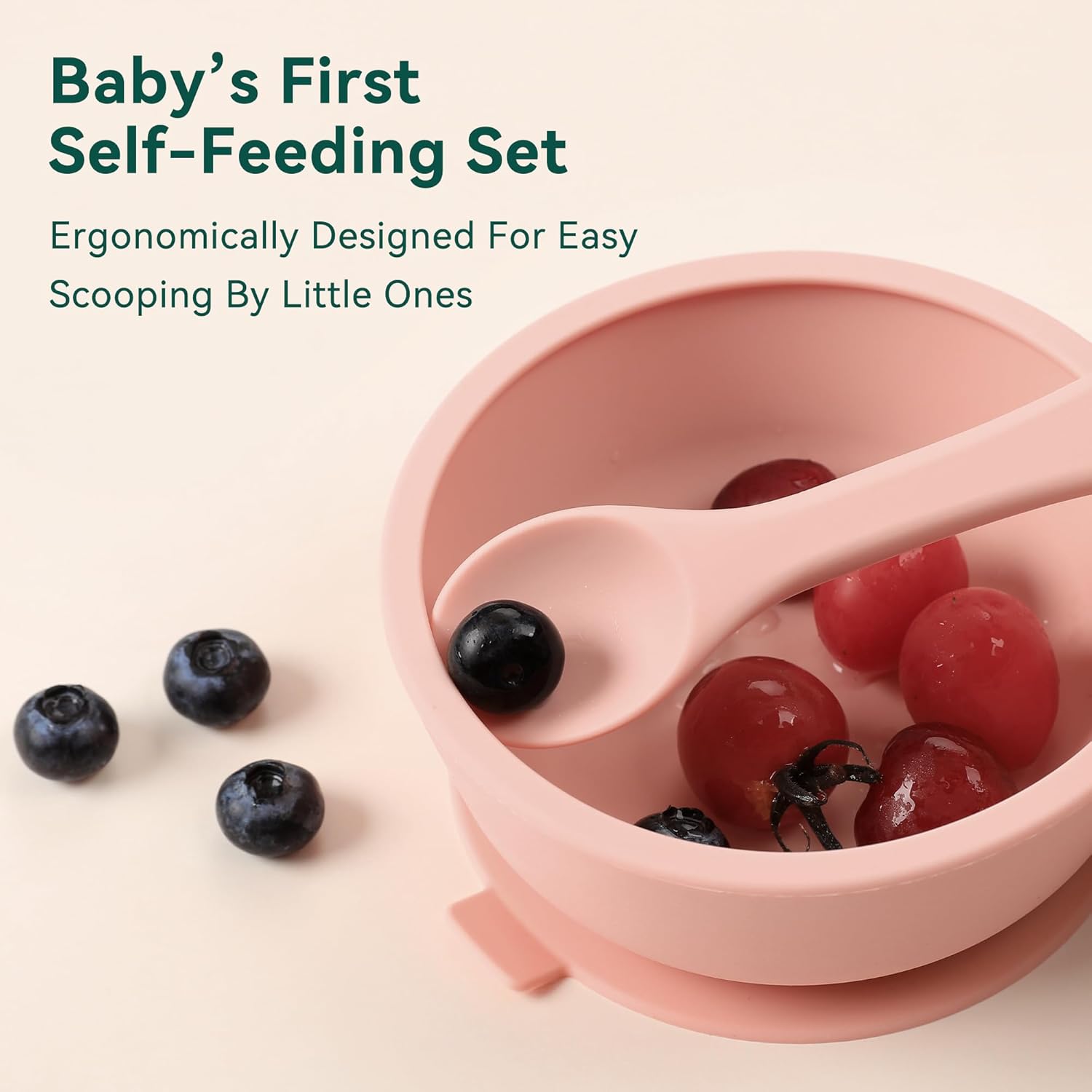 Yoofoss Cuencos para bebés con ventosa, cuencos para niños pequeños con tapas, juego de alimentación 100% de silicona, incluye 2 paquetes de