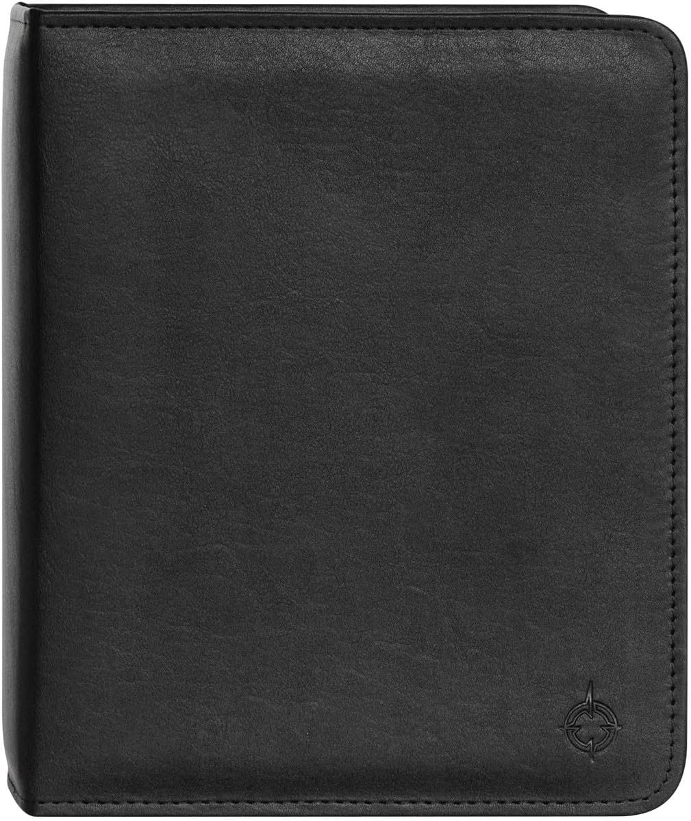 FranklinCovey – Carpeta abierta de vinilo FranklinCovey Basics (clásica, negro)