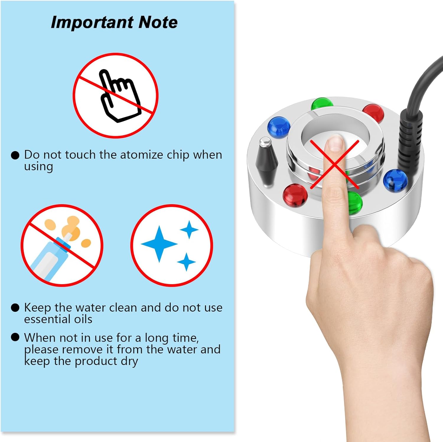 FITNATE Fabricante de niebla de alta potencia, 50.7 fl ozh nebulizador de niebla de gran volumen con 6 luces LED niebla máquina atomizador 50W para