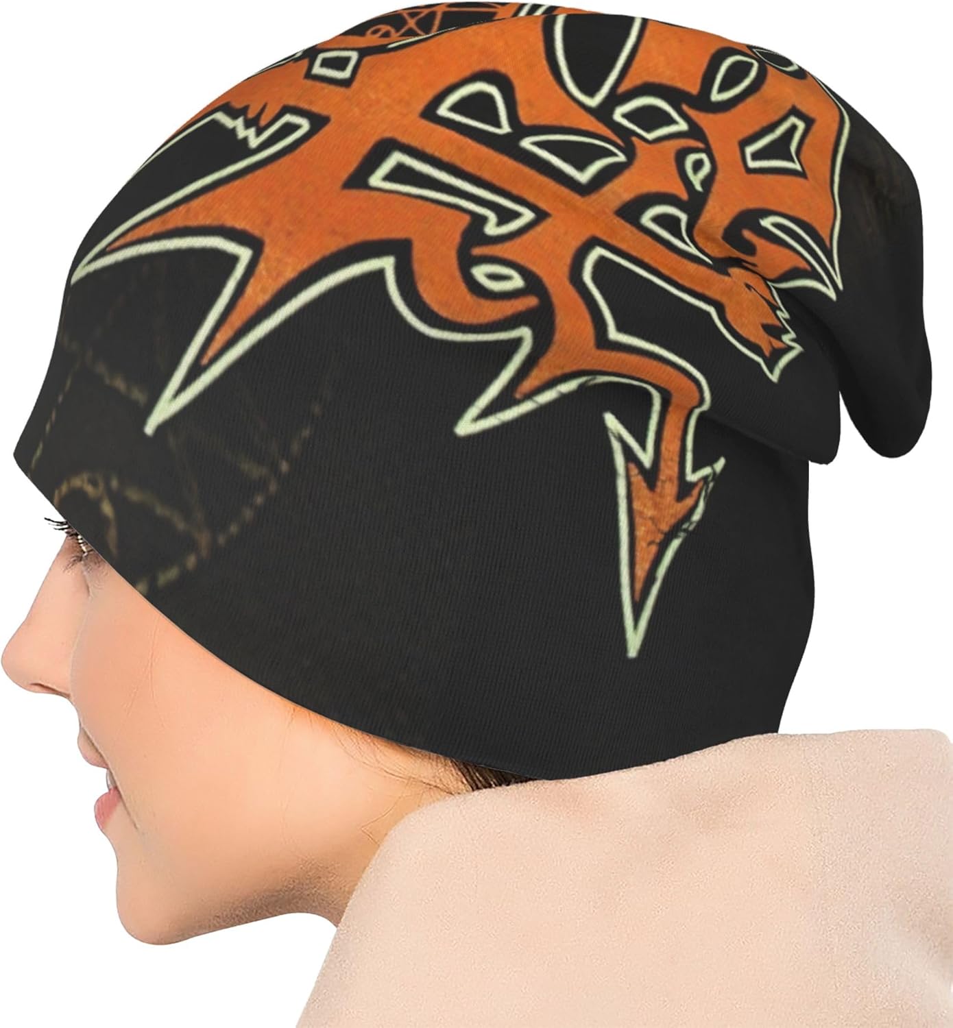 KyjsiUhyU Morbid – Gorros de ángel con banda de metal para hombres, mujeres y adolescentes  Moda delgada unisex Aldult Skull Knit Hat sombrero de