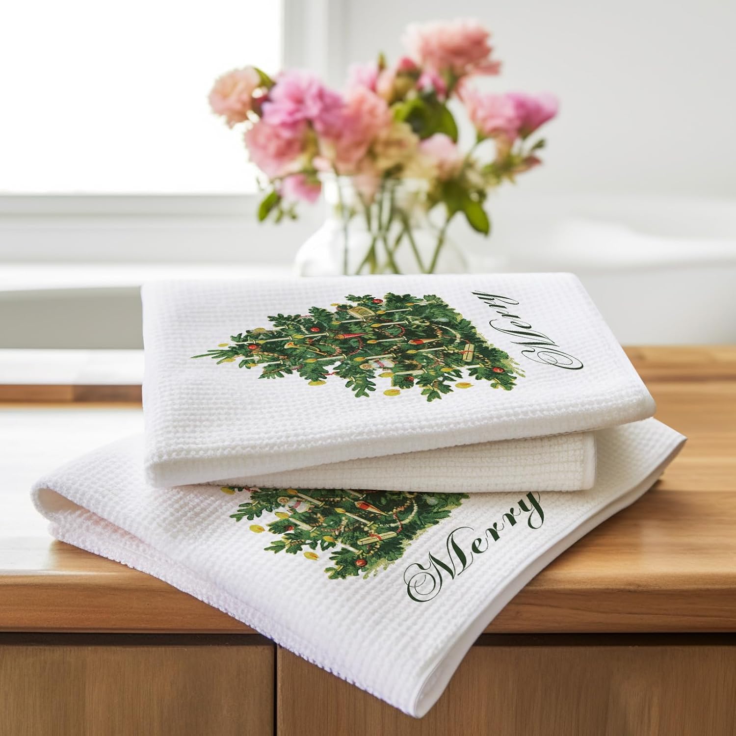 ZWZXR Toallas de cocina de invierno de Navidad, decoración de baño de cocina de invierno, decoración de árbol de Navidad, decoración de Navidad e