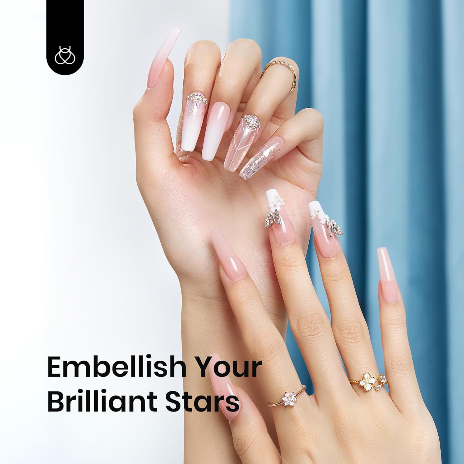 Beetles Gel Polish Pegamento de diamantes de imitación para uñas, escarabajos, polvo cromado, efecto espejo, holográfico, aurora, iridiscente,