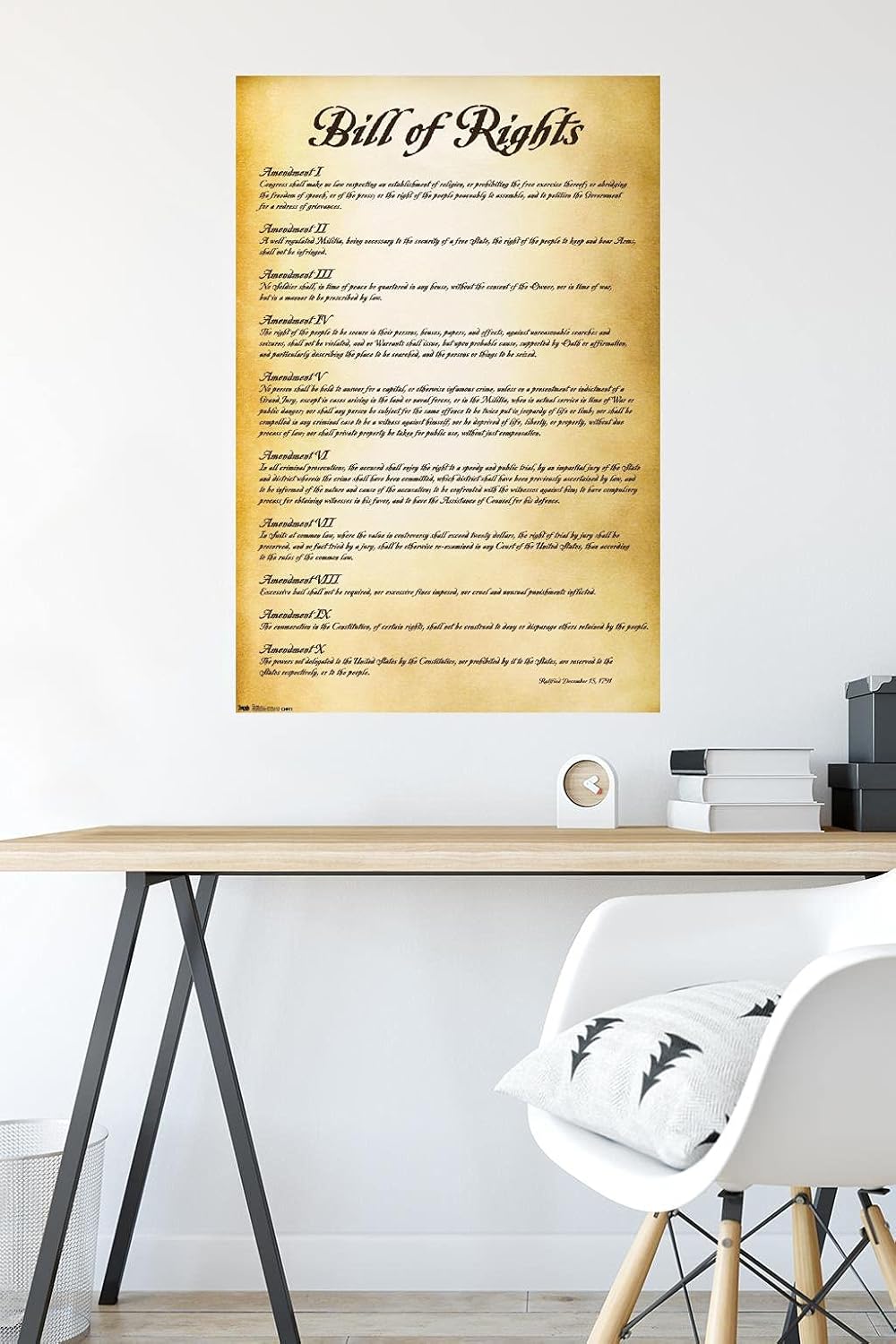 Trends International The United States of America – Póster de pared de Carta de Derechos, 22.375 x 34 pulgadas, versión premium sin marco