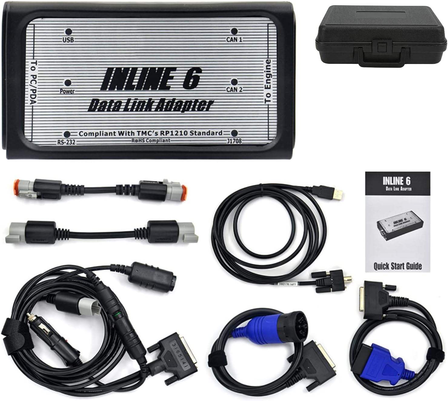 Herramienta de escaneo de diagnóstico resistente, para kit de adaptador de enlace de datos en línea 6 escáner OBD2 para Cummins Engine J1939 J1708
