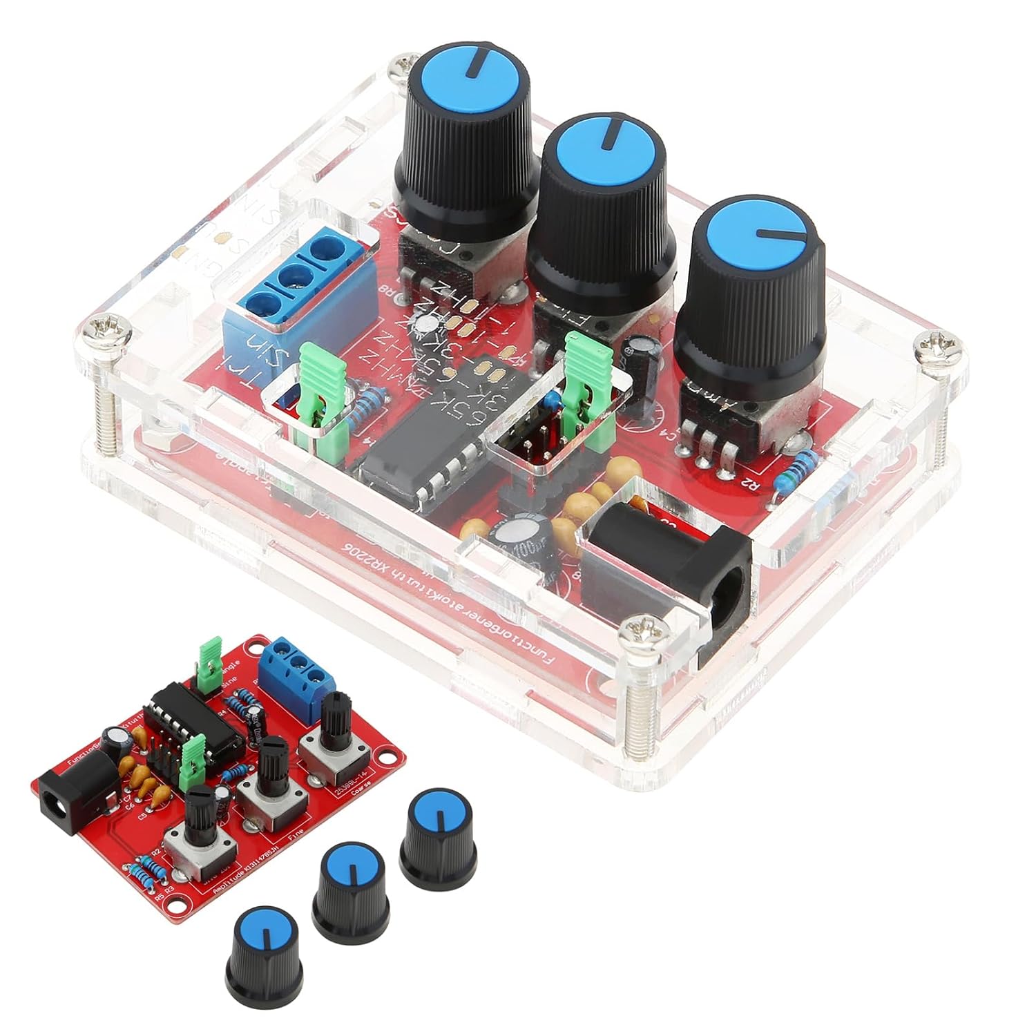 Generador de señal de función precisa XR2206 1Hz-1MHz Triángulo sinusoidal ajustable Módulo de frecuencia de salida cuadrada