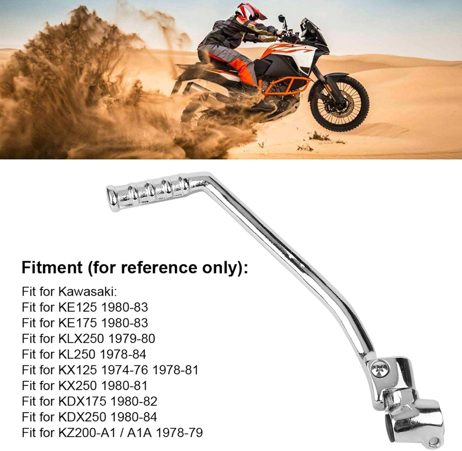 Acouto Kick Start – Palanca de arranque de 0.6 pulgadas, repuesto para Kawasaki KE125 KE175 KLX250 200 250cc Pit Bike Dirt Bike
