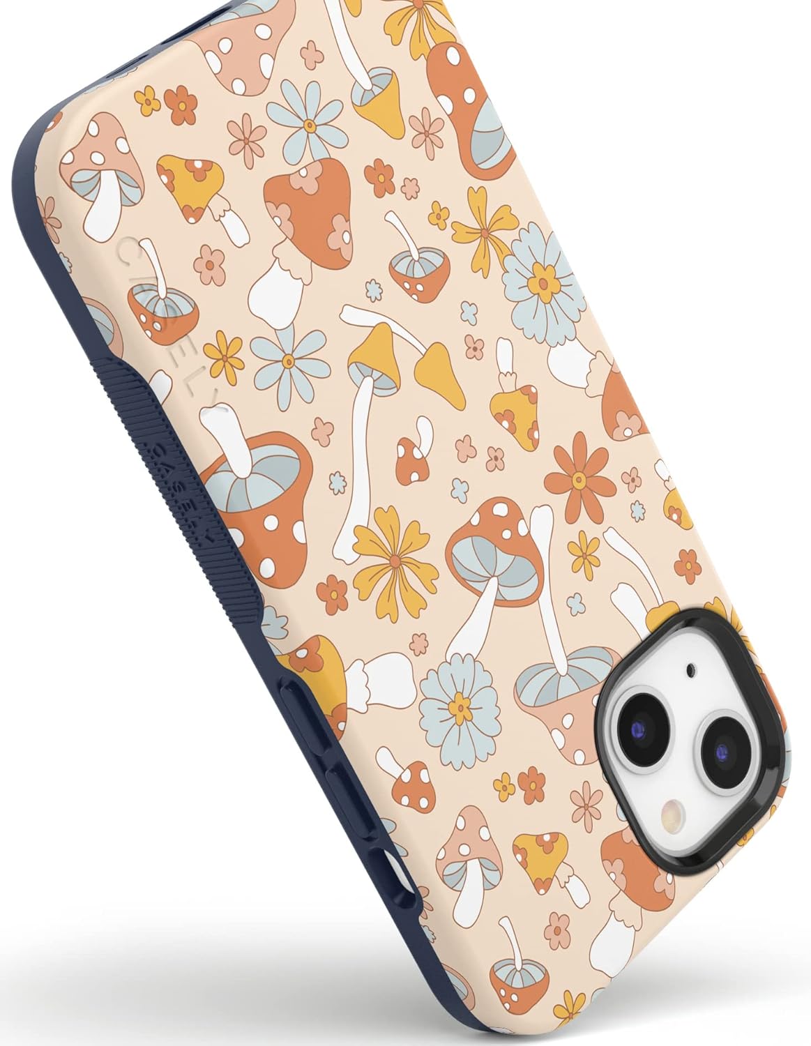 Casely Funda para iPhone 13  Magia de hongos  Floral retro  Compatible con MagSafe