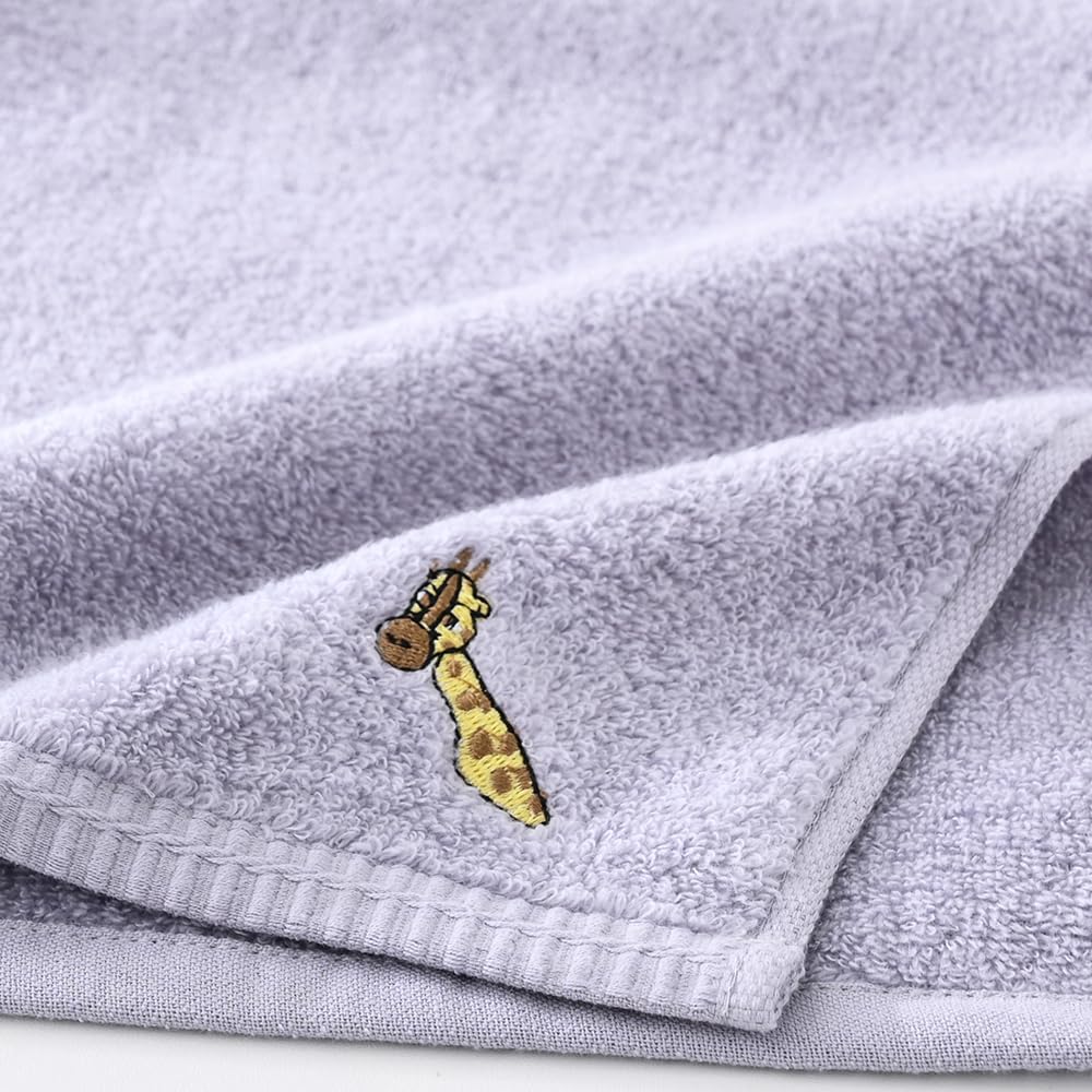 sense gnosis Toallas faciales 100% de algodón para niños, toallas de baño para baño, toallas bordadas de animales para niños y paños de bebé, 10 x