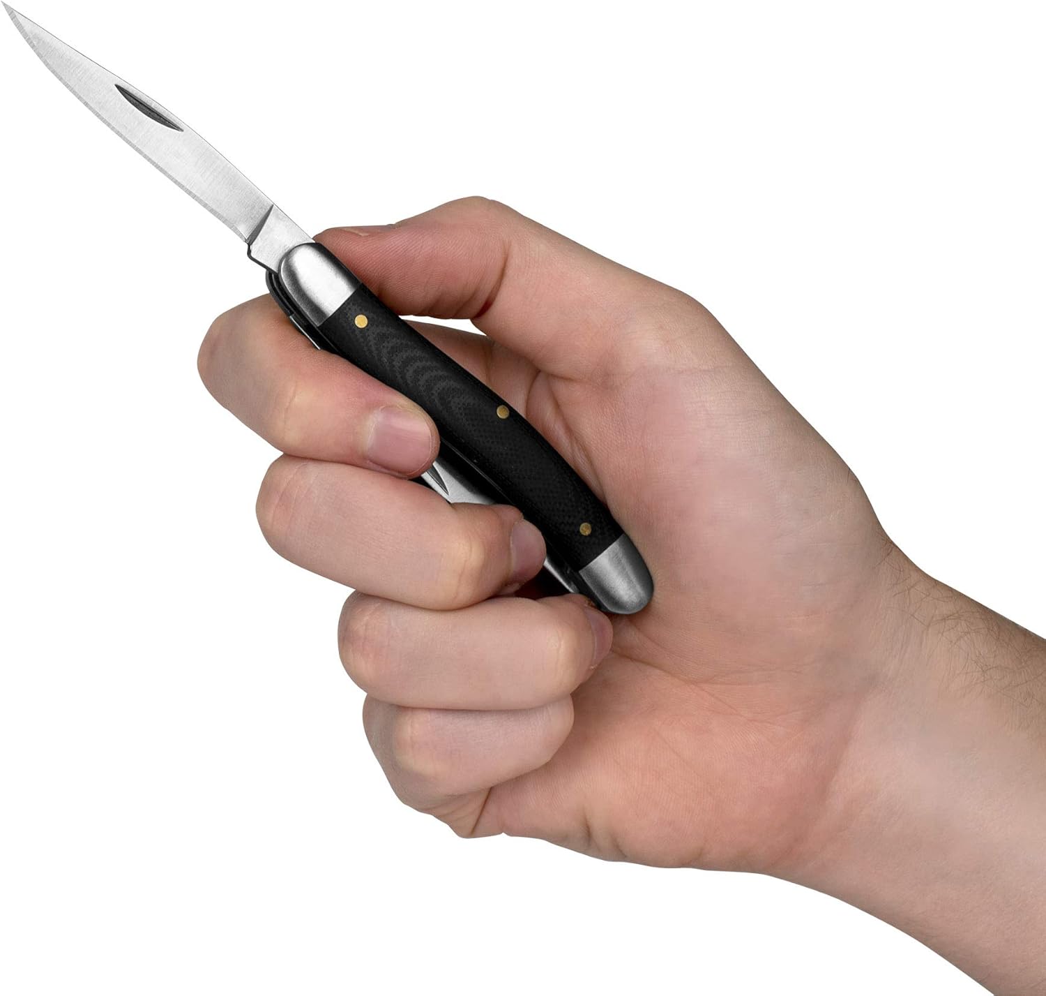 Kershaw Cuchillos de bolsillo clásicos Slipjoint, mango G10 con diseño de madera antigua, versiones de 1, 2 y 3 cuchillas