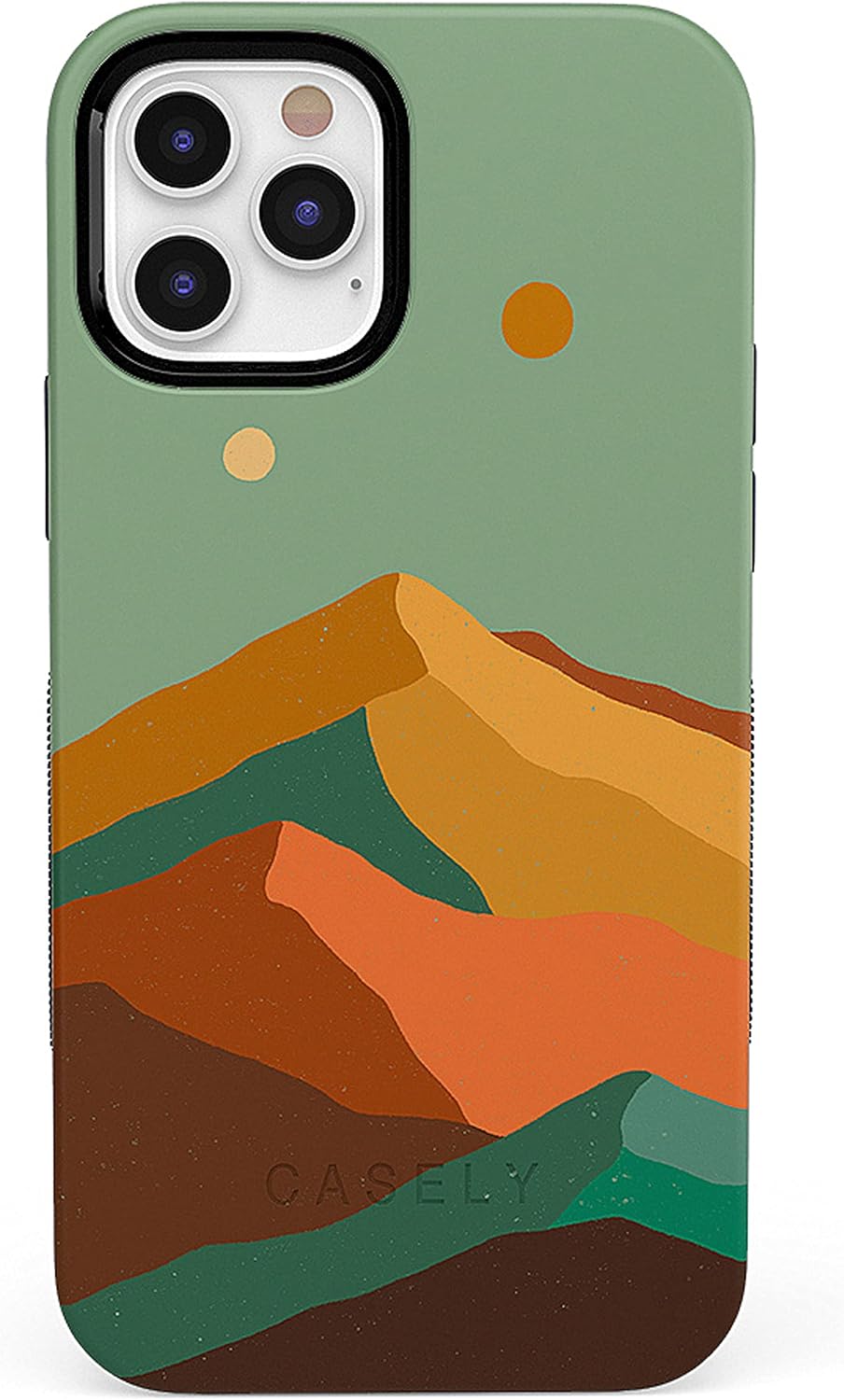 Casely Funda para iPhone 12 Pro Max  Compatible con MagSafe  Endless Peaks  Funda de montaña con bloques de color