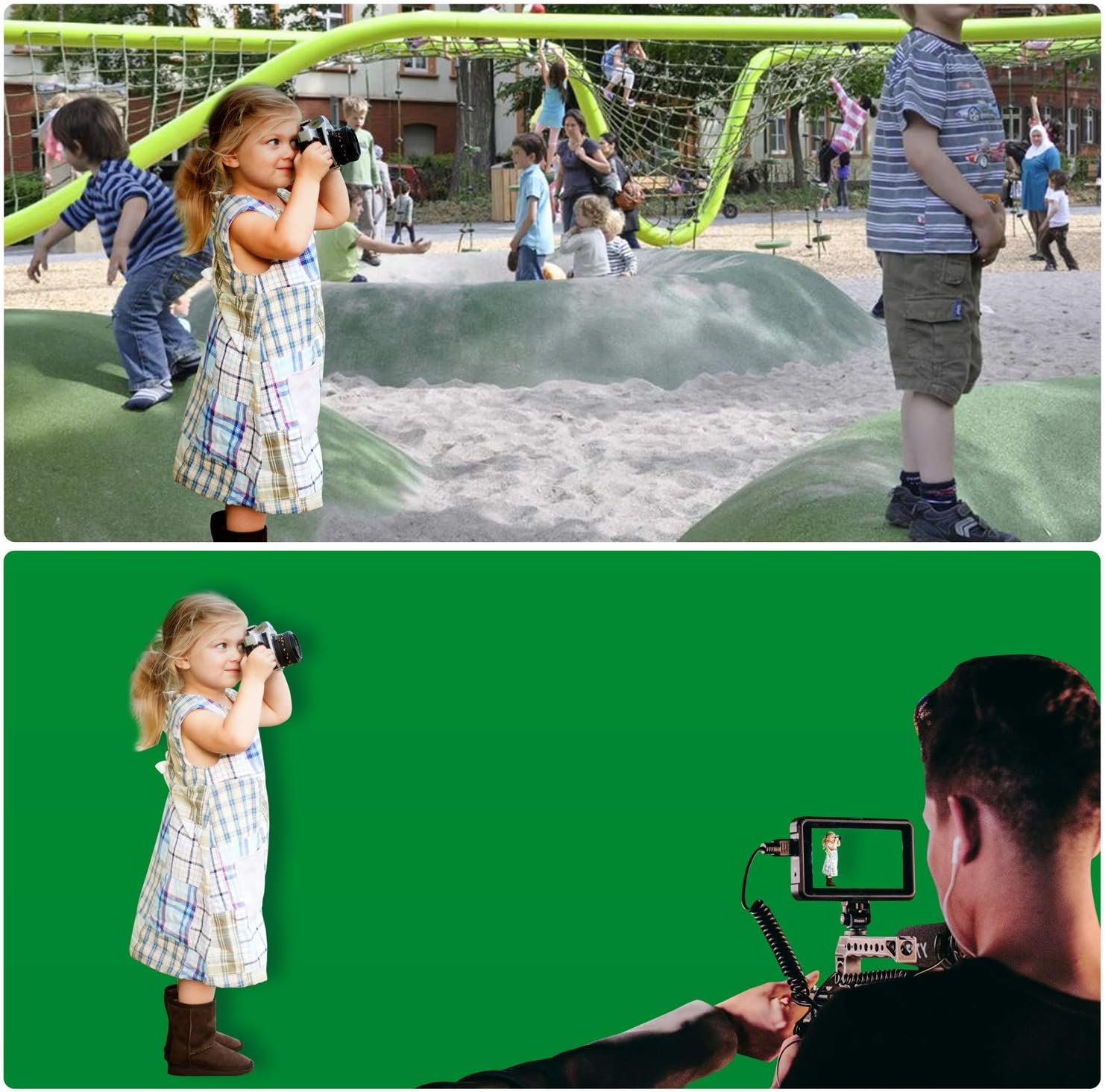 EMART – Fondo de pantalla verde de muselina para fotografía, 10 x 20 pies, con 4 abrazaderas, extra grande, para Chromakey, videoconferencias,