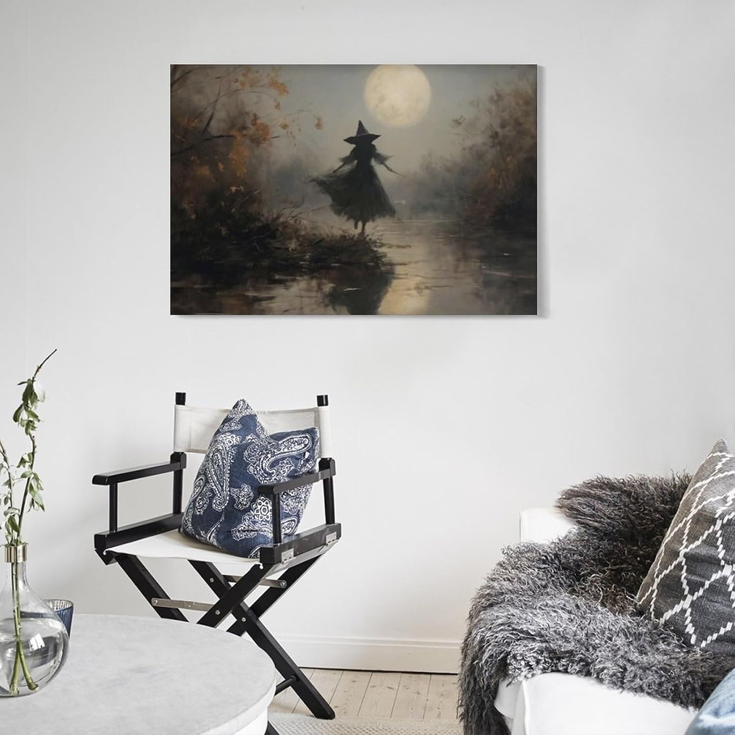 Hermosas impresiones artísticas de arte visual, estéticas de Halloween, impresiones vintage de brujas, brujas, lienzo de brujería, impresiones