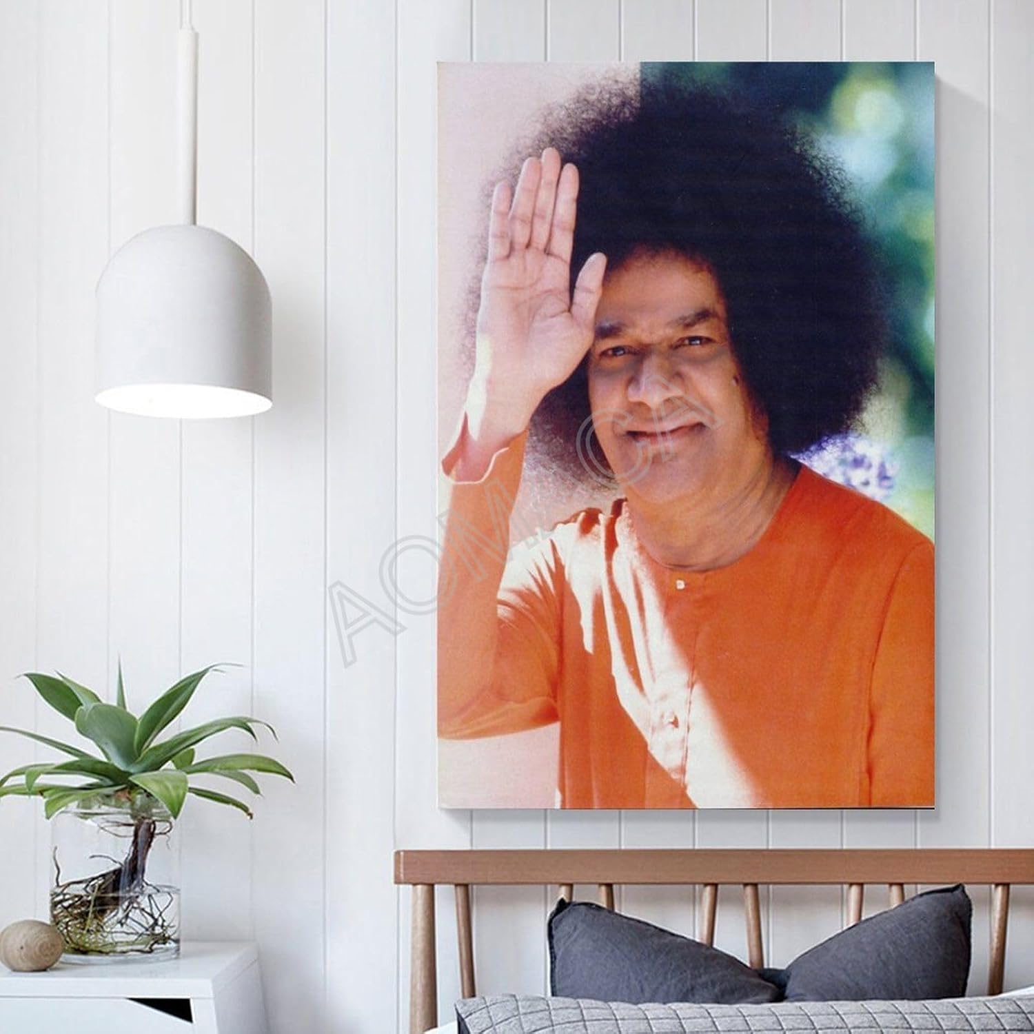 Póster de la educadora india Sathya Sai Baba de la India, pósteres e impresiones artísticas de pared, pintura en lienzo, póster de arte de pared