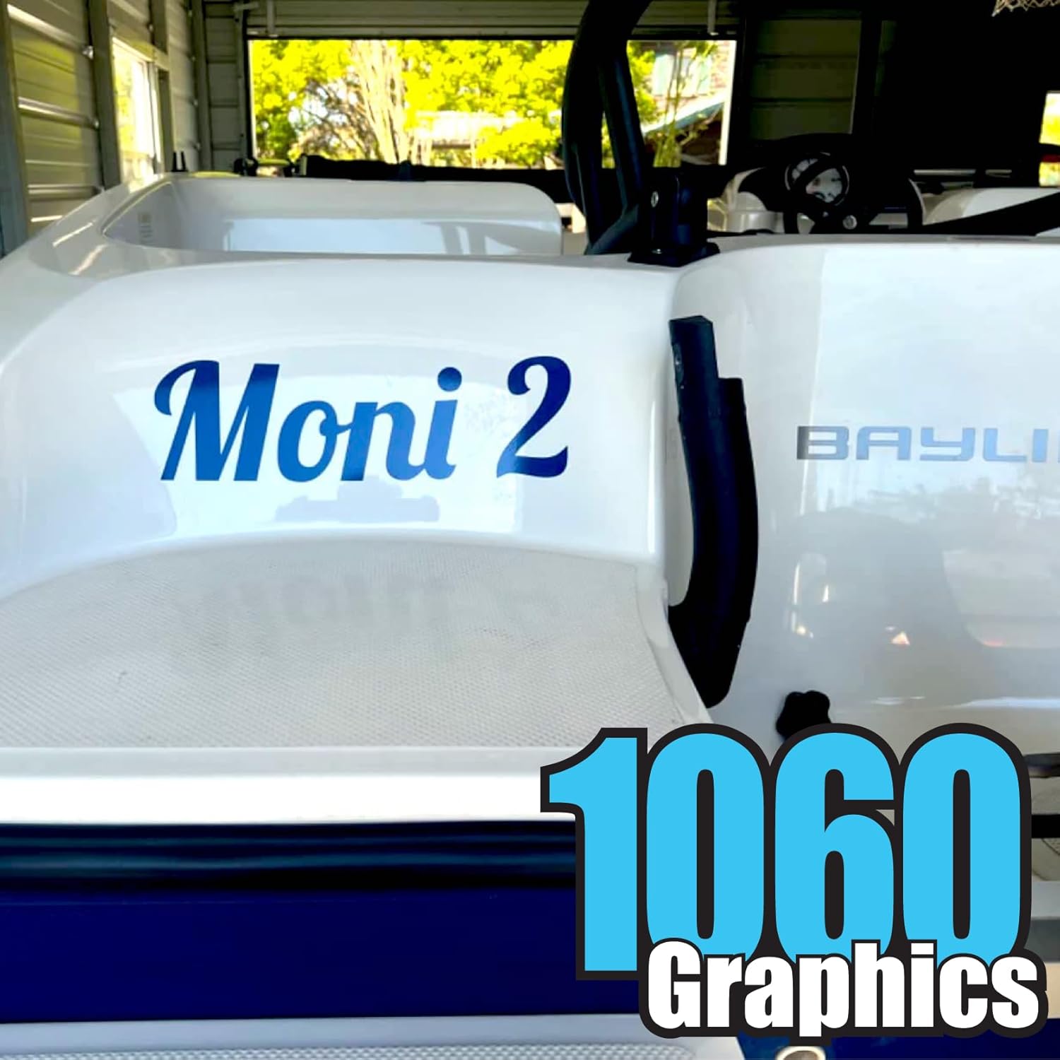 1060 Graphics – Nombre del barco por encargo (letras de 5 pulgadas de alto)