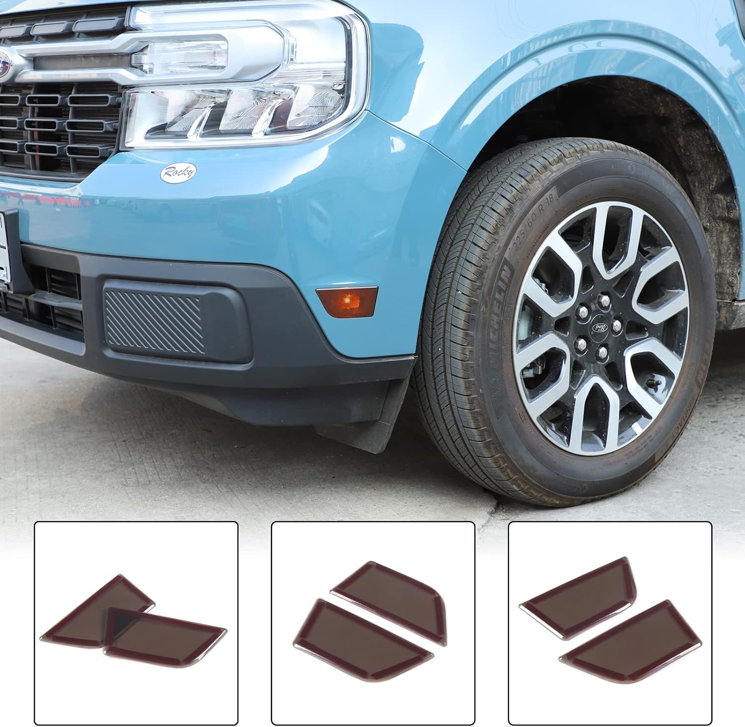 Luces de marcador lateral para parachoques delantero de automóvil, carcasas de lámpara compatibles con Ford Maverick 2022, lámpara de ancho de