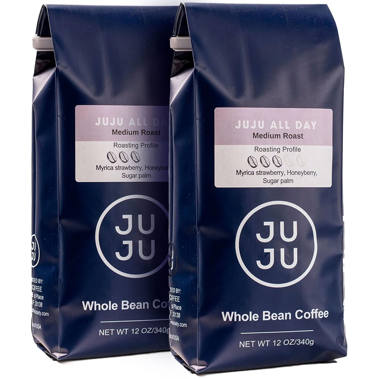 JUJU – Café en grano entero – 100% arábica, calidad premium, tostado medio, 24 onzas (paquete de 2))