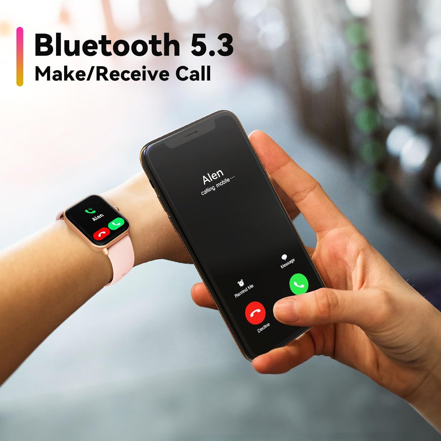 ENOMIR Reloj inteligente para mujeres y hombres con llamada Bluetooth, reloj inteligente con Alexa integrado, monitor de sueño SpO2 de frecuencia
