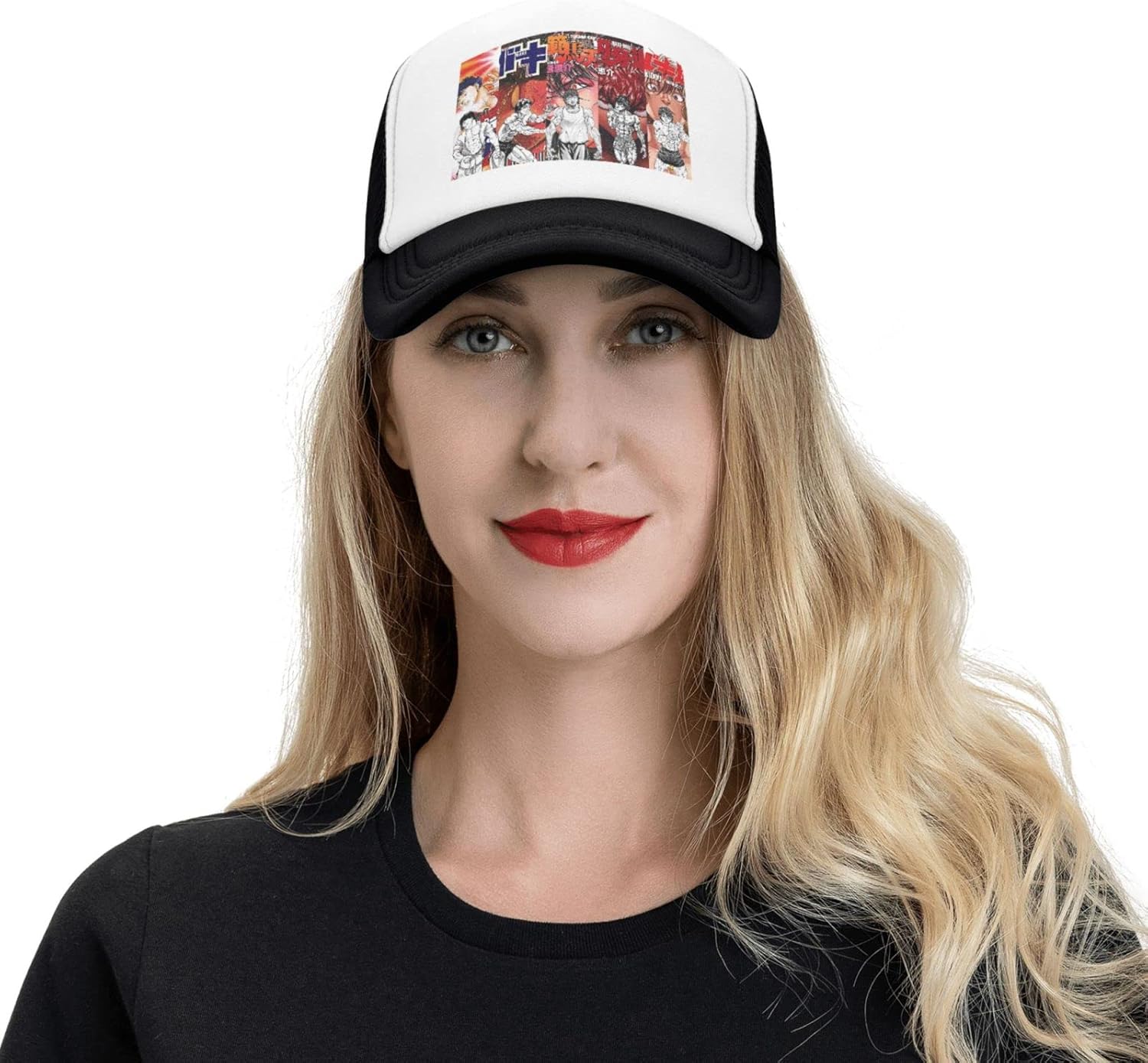 Baki The Grappler Gorra de béisbol de malla para hombres y mujeres, de verano, ajustable, transpirable, de secado rápido, casual, genial, sombrero