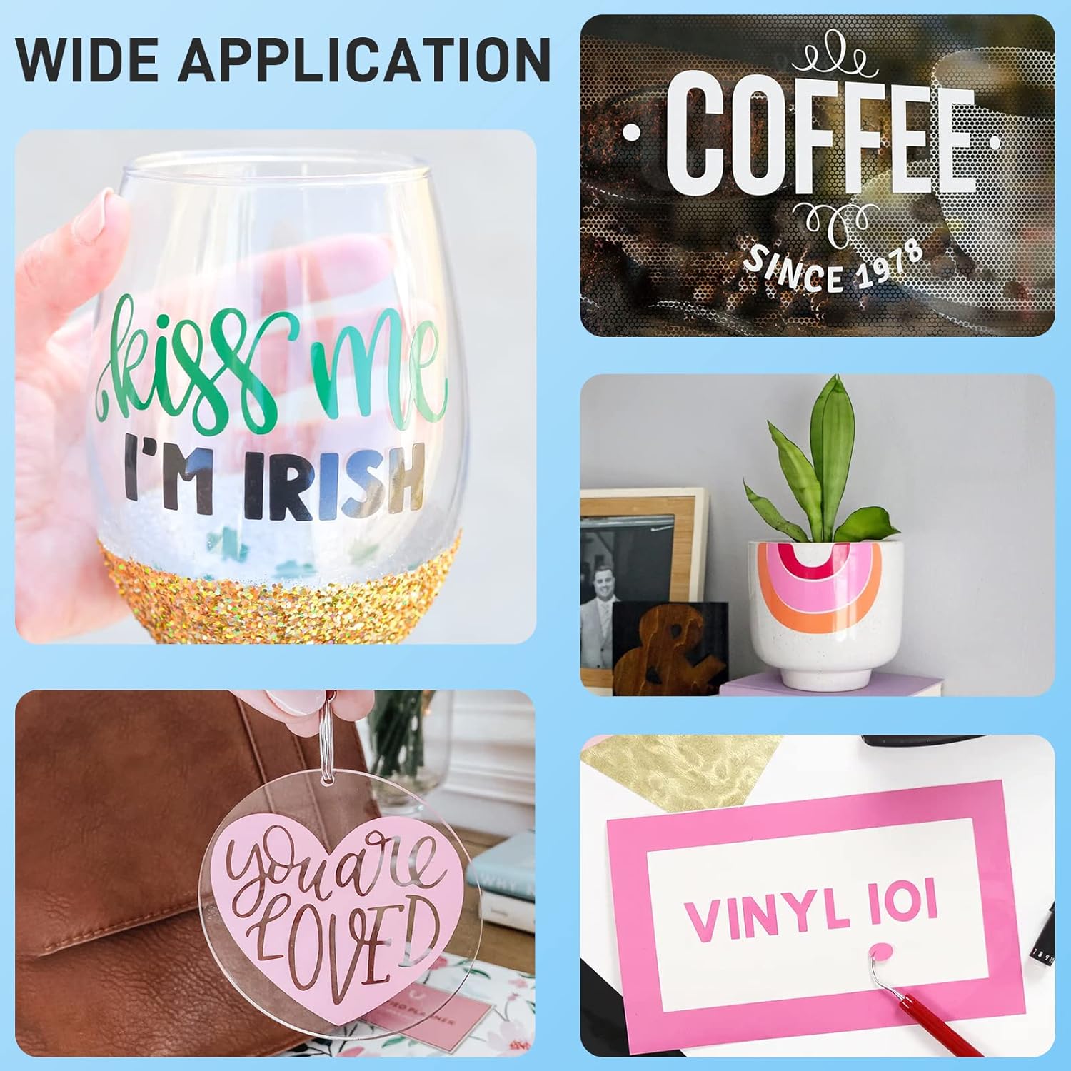 IModeur Vinilo permanente blanco mate para Cricut, rollo de vinilo adhesivo permanente de 12 pulgadas x 12 pies, paquete de vinilo para manualidades
