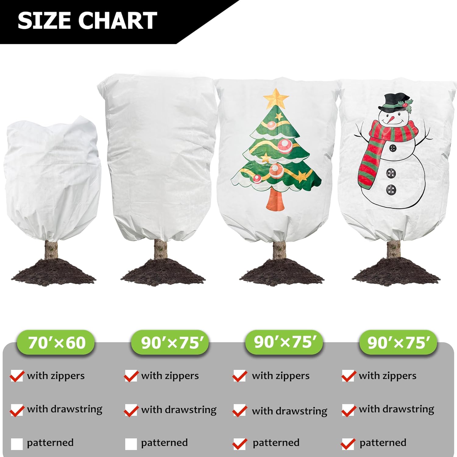 Cubiertas para plantas, protección contra congelación, 70 pulgadas de alto x 60 pulgadas de ancho, 2.2 onzas, manta de tela de invierno grande con