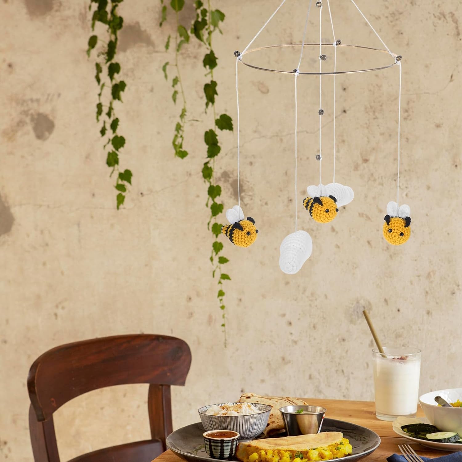 Cuna móvil para bebé, cuna móvil para niños y niñas, decoración bohemia para guardería, techo de bebé, decoración colgante de habitación