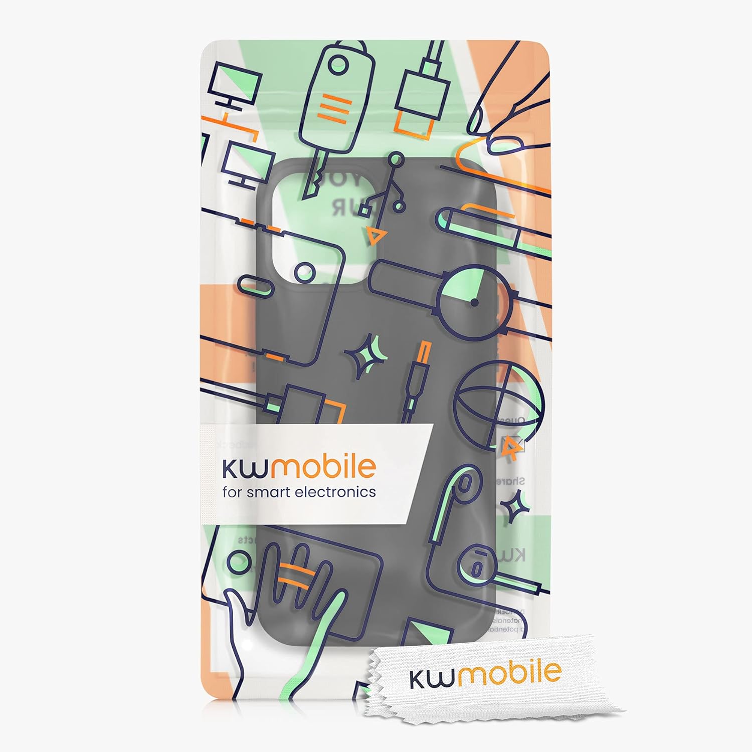 kwmobile Funda compatible con Apple iPhone 13 Pro Max – Funda protectora delgada de silicona TPU – Negro mate
