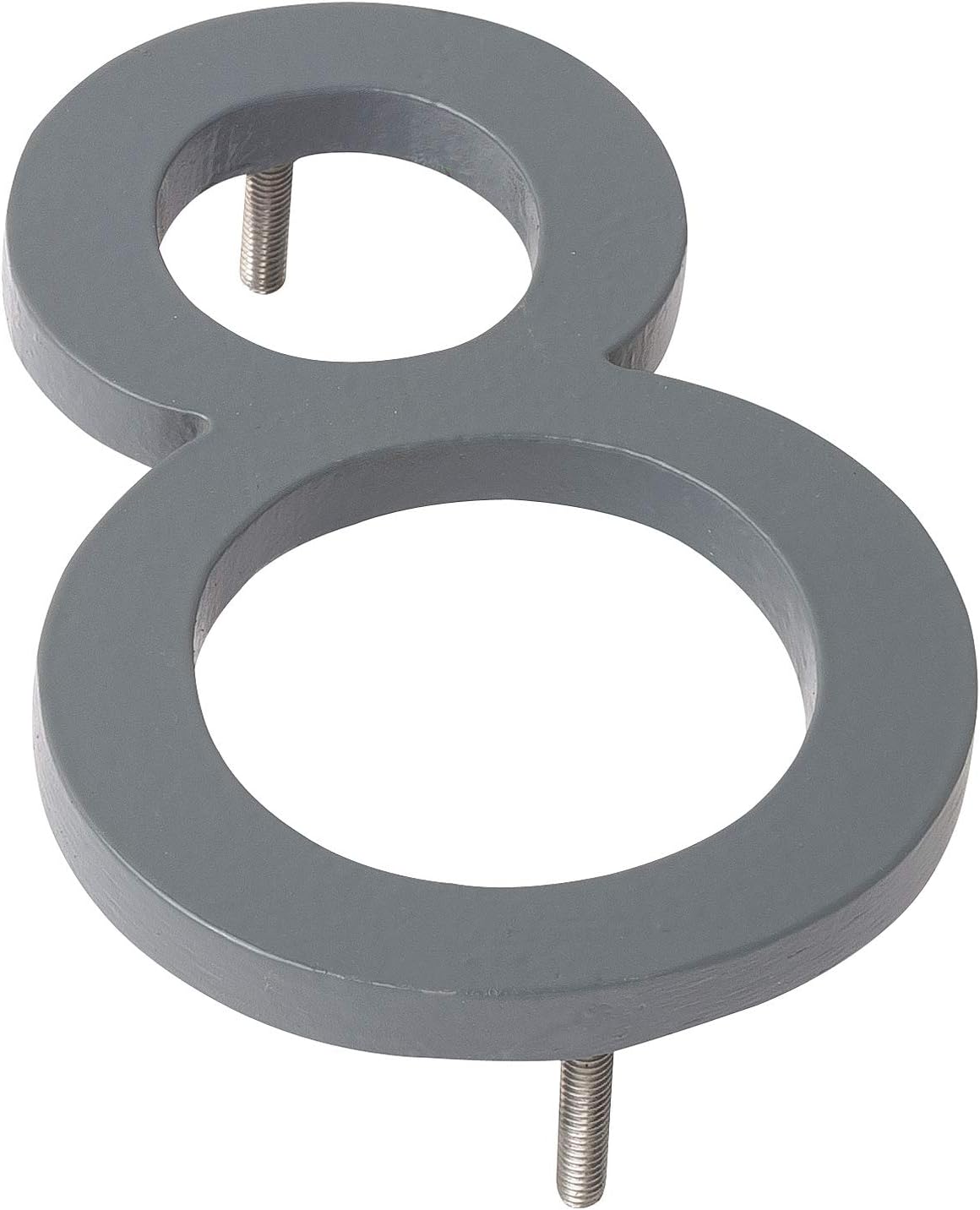 Montague Metal Products MHN-10-F-GY1-8 Número de casa flotante, 10 pulgadas x 7.06 pulgadas x 0.375 pulgadas, gris